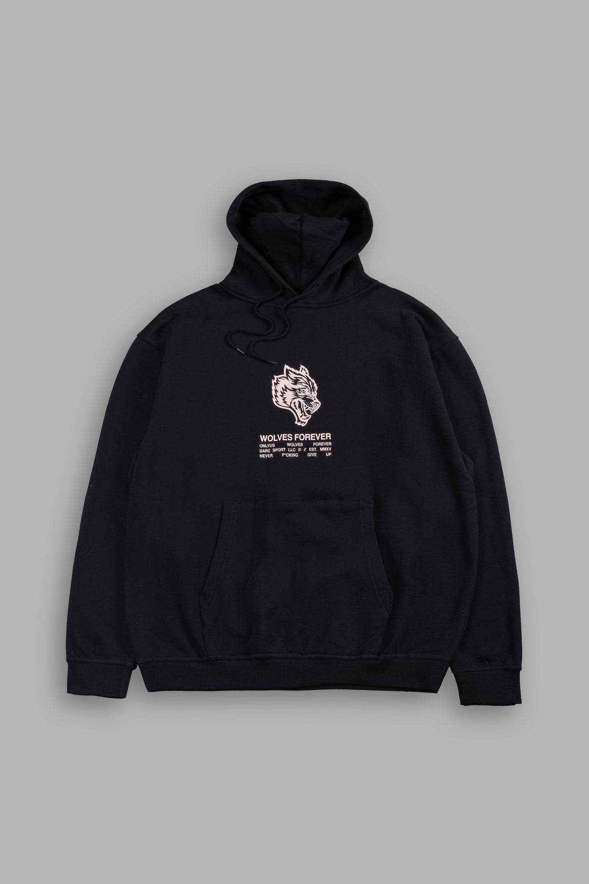 Gradient Wolves Have Your Back Bishop Hoodie In Black