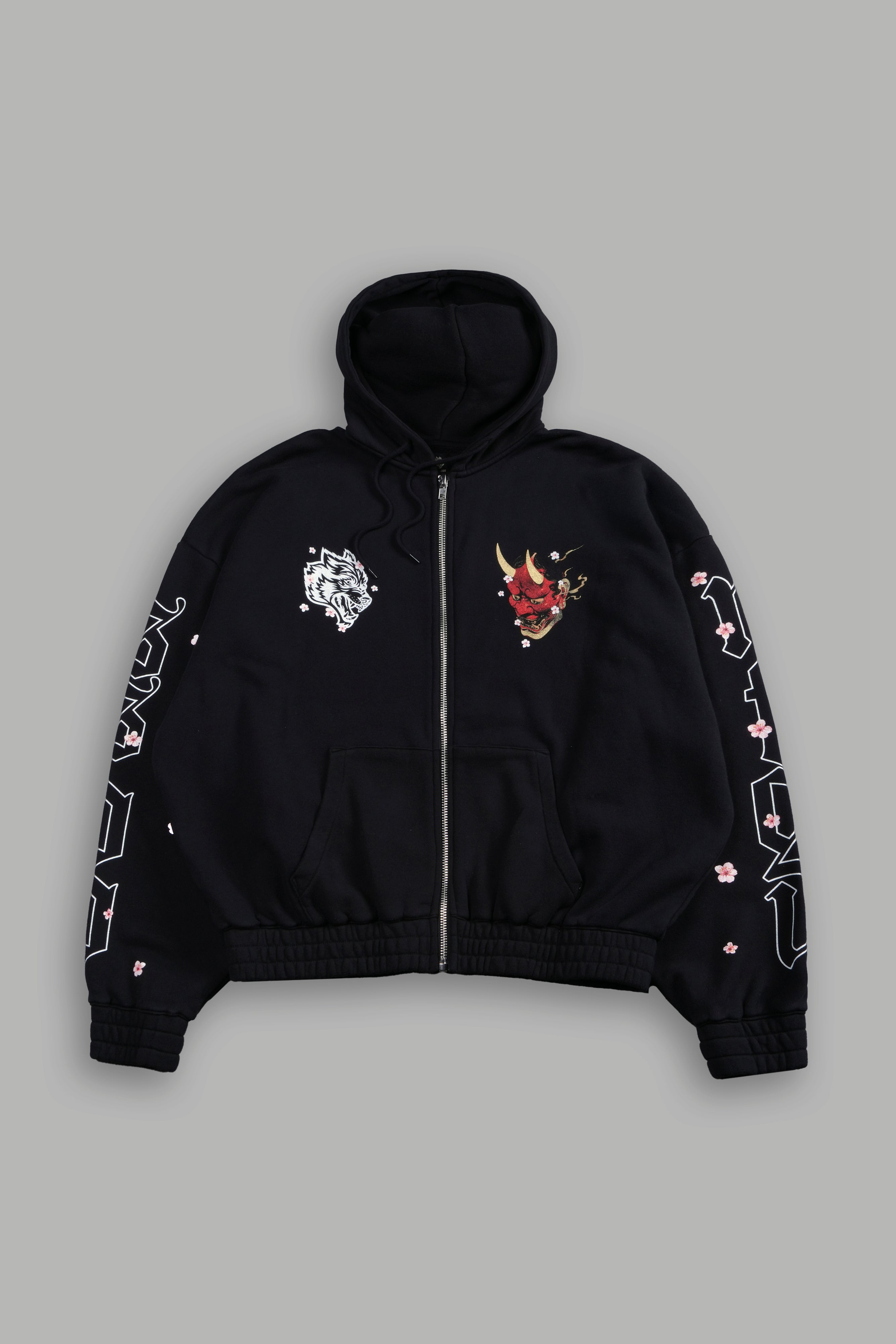 Oni Code Blossom "Chambers" Zip Hoodie in Black