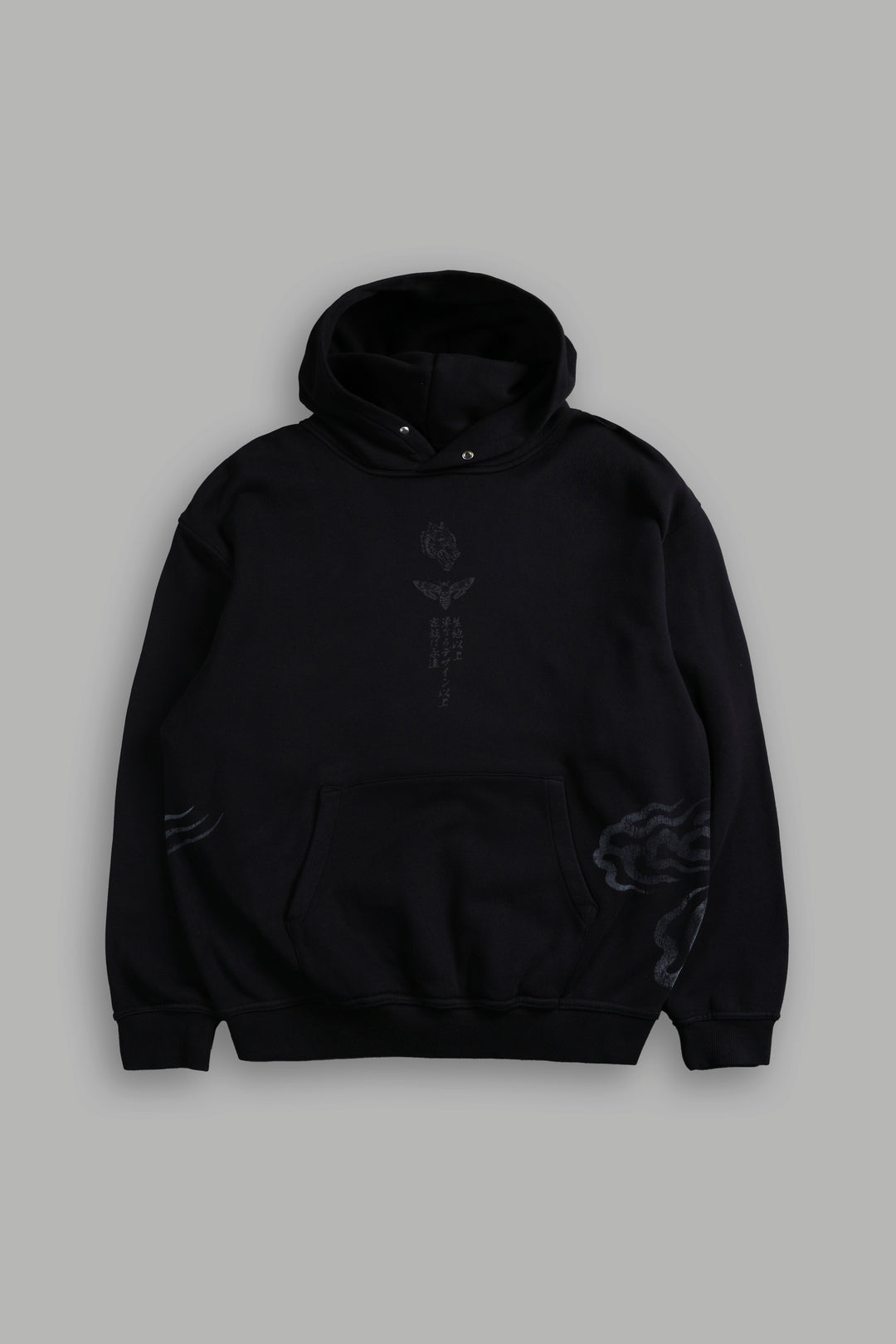 Akaza "Side-By-Side" Pierce Hoodie in Black