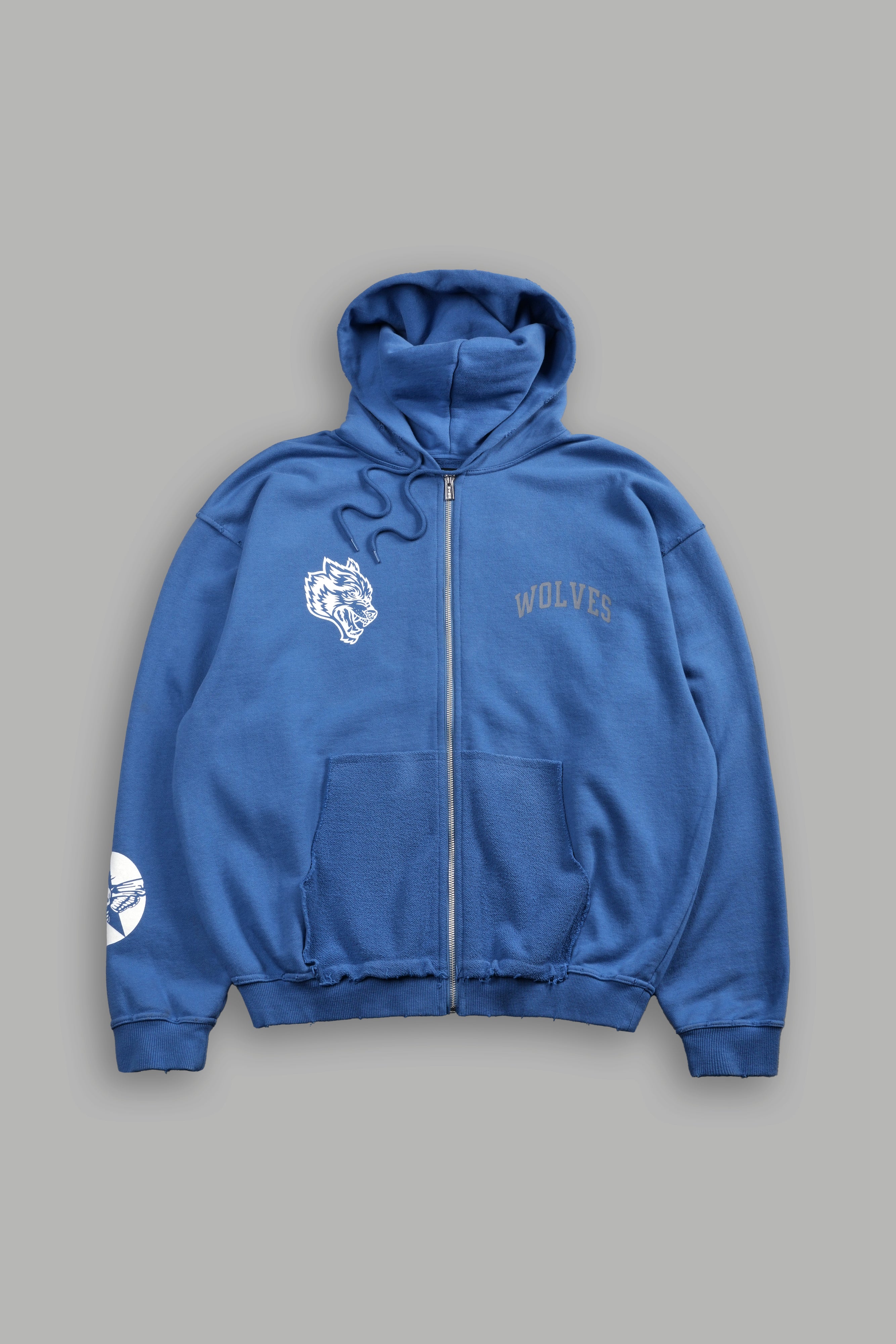 La Ca Frvr Grunge Moatis Zip Hoodie in La Blue – DarcSport