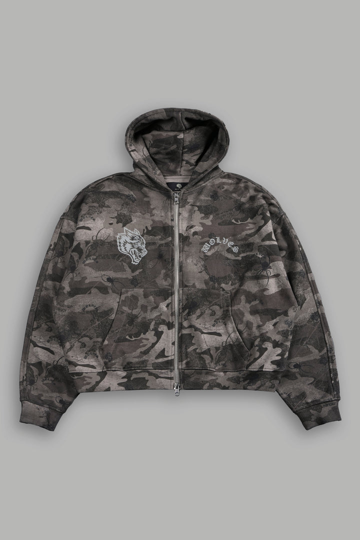 Wolf Chopper Darco Double Zip Hoodie in Spider Camo V2