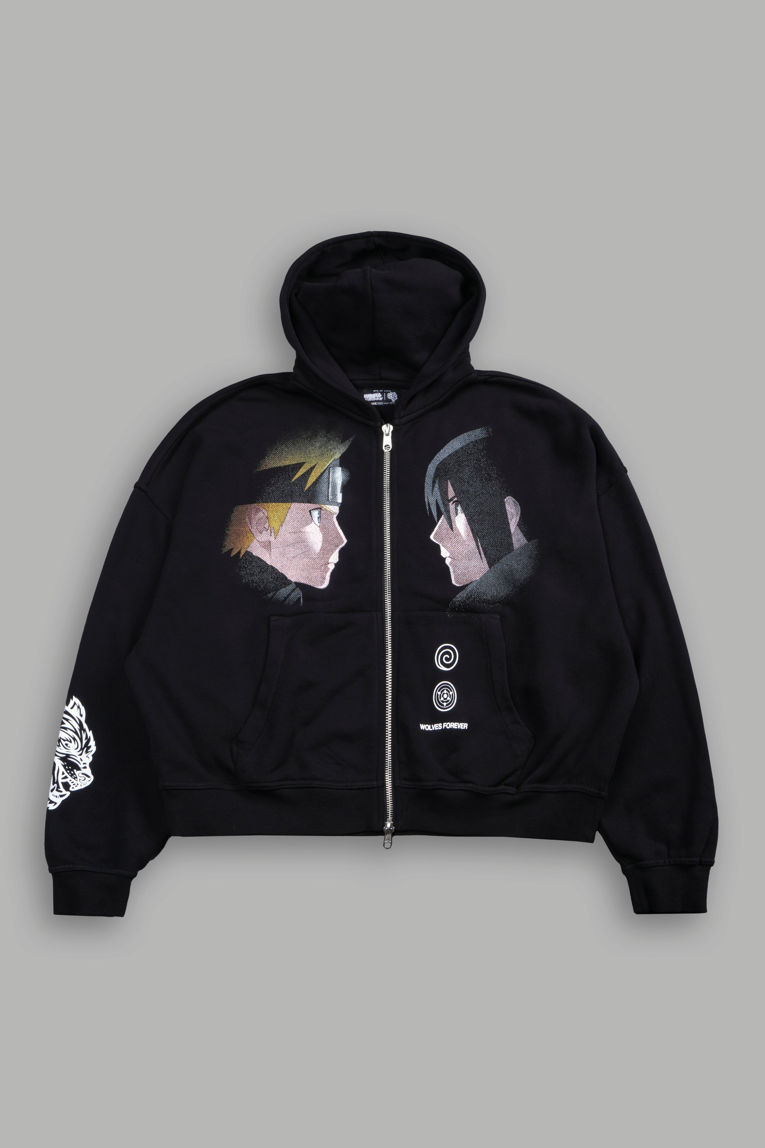 Last Battle Vex Double Zip Hoodie in Black