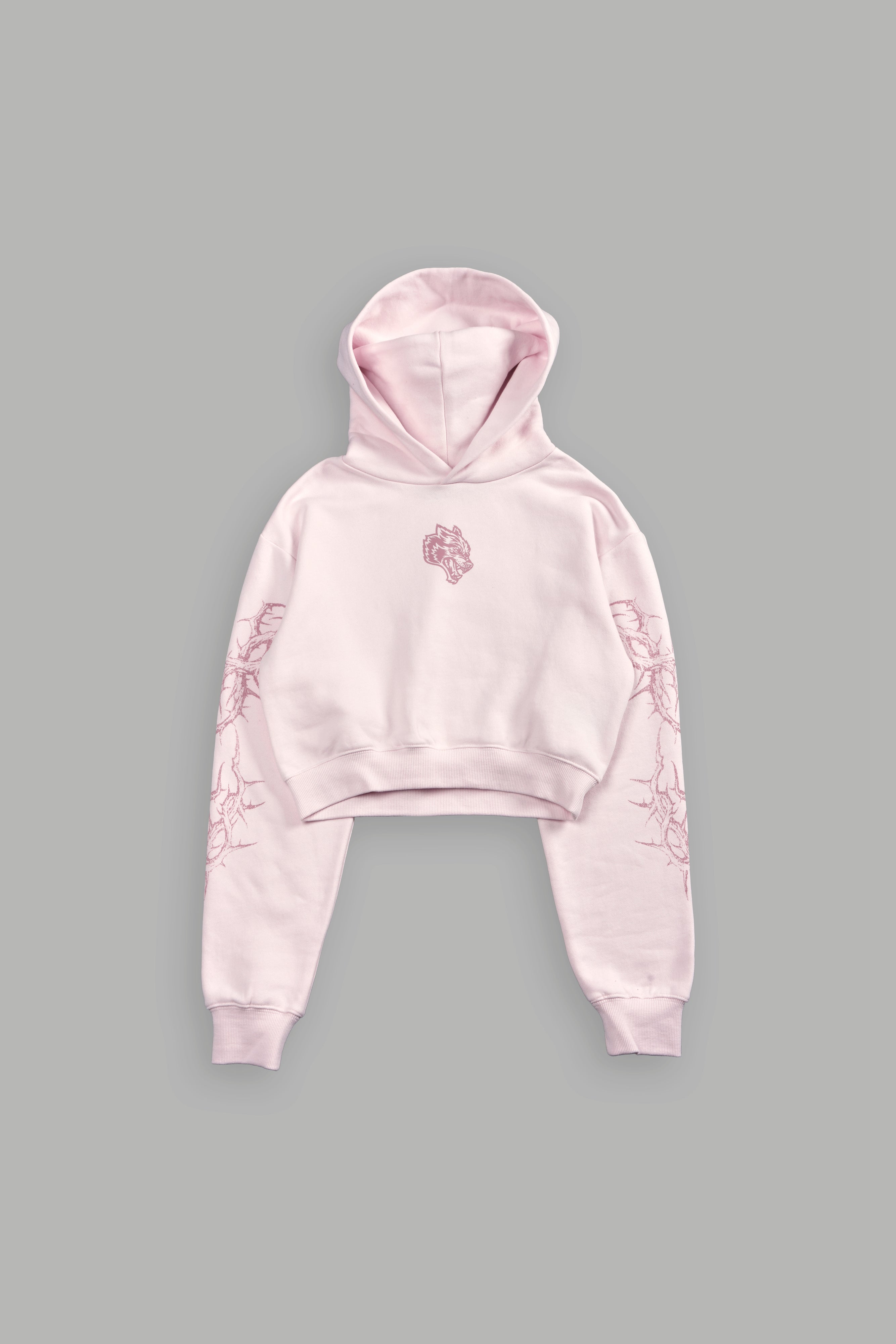 Thorns Rose Hoodie in Blush Pink