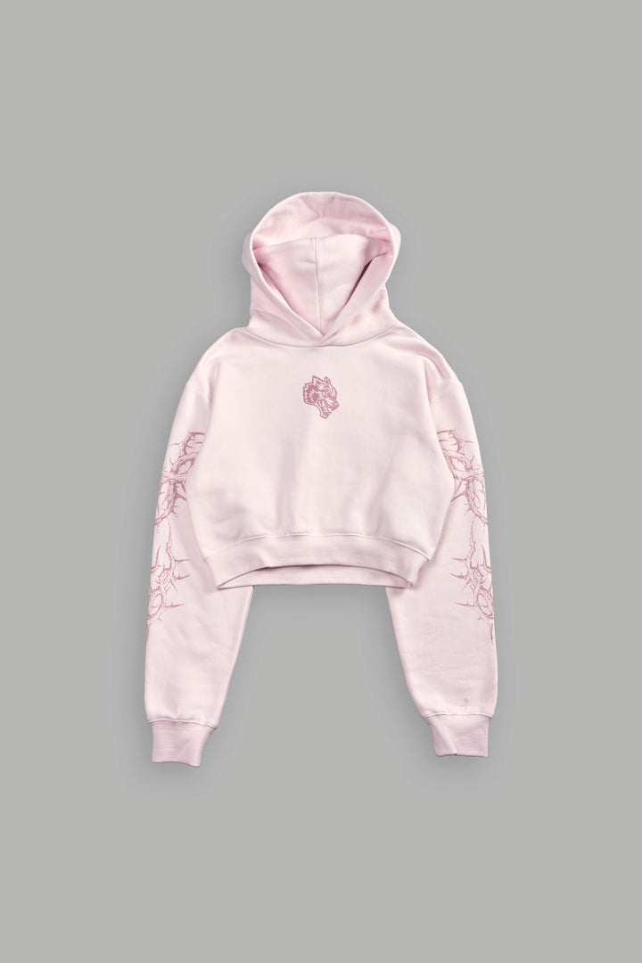 Thorns Rose Hoodie in Blush Pink