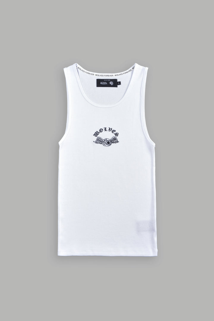 VD Chopper Ribbed Tank V2 in White