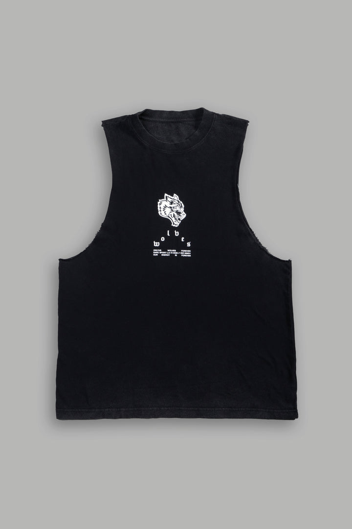 Half Mask Tommy Muscle Tee in Black