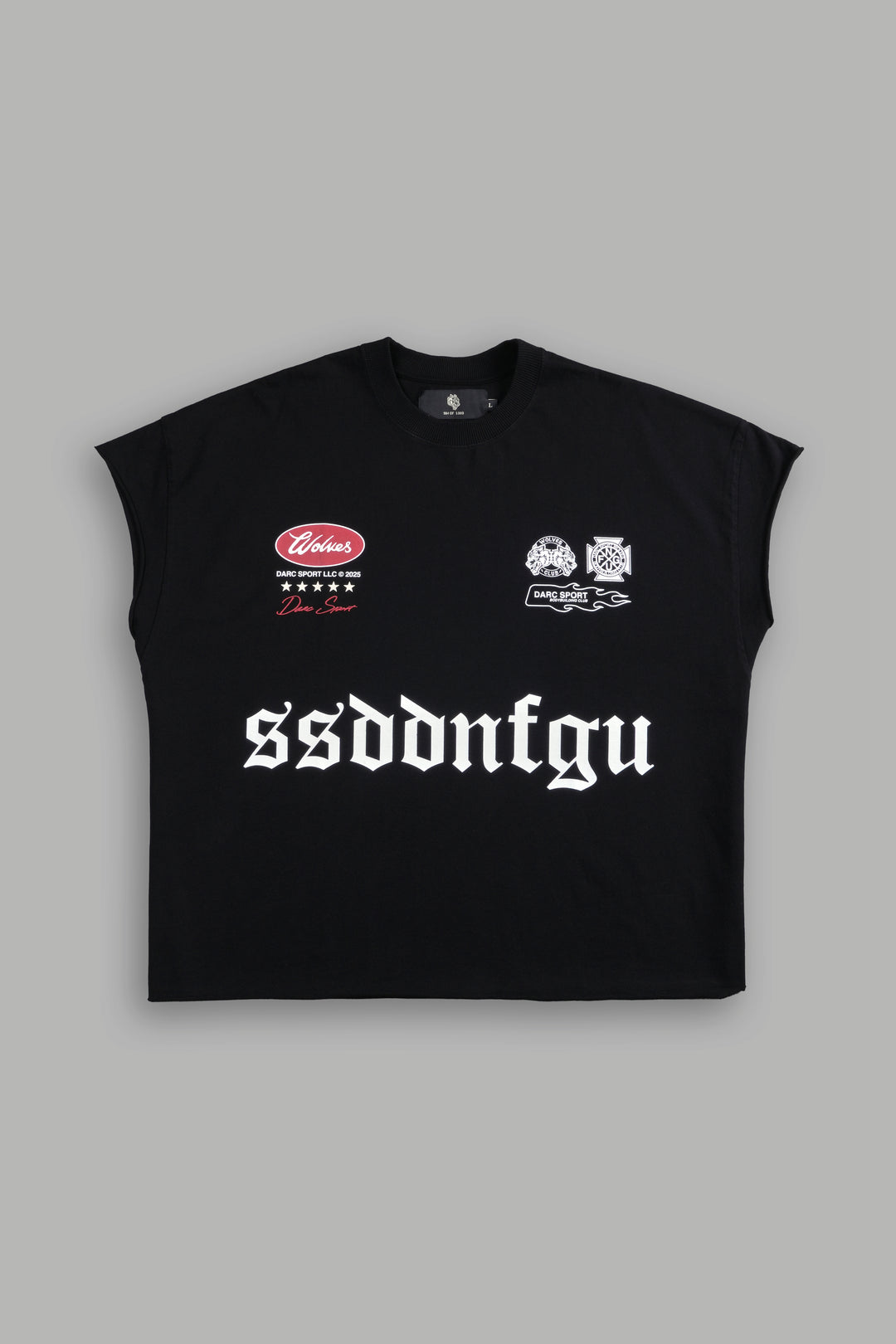 Us Forever Grunge Cut-Off Tee in Black