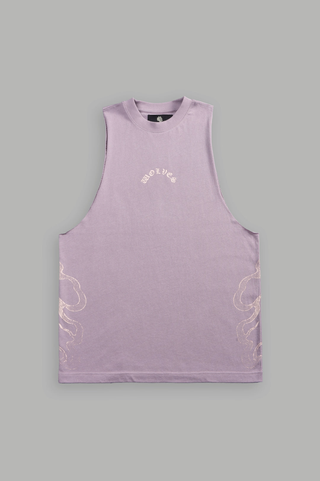 Wolves Never Back Down V2 Tommy Muscle Tee in Purple Smoke
