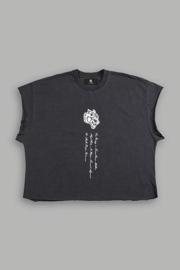 Ragnarok "Grunge" Cut Off Tee in Wolf Gray