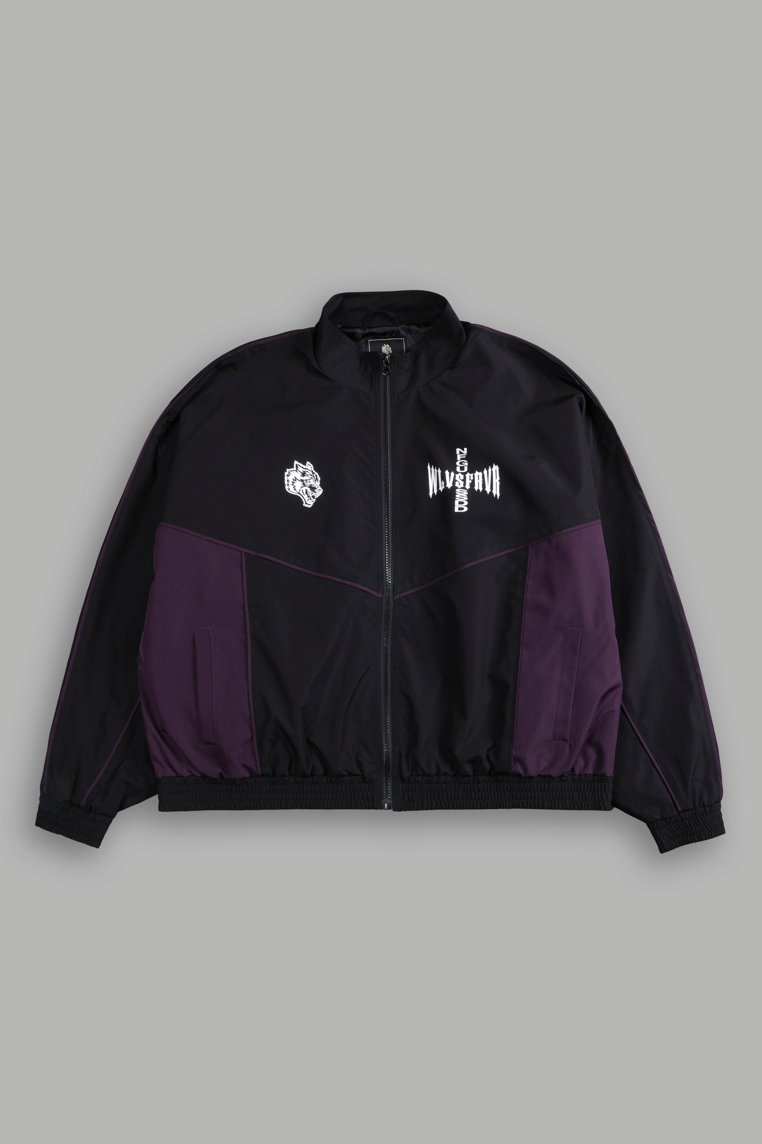 Wlvs Frvr Quinn Track Jacket in Black/Phantom Purple – DarcSport