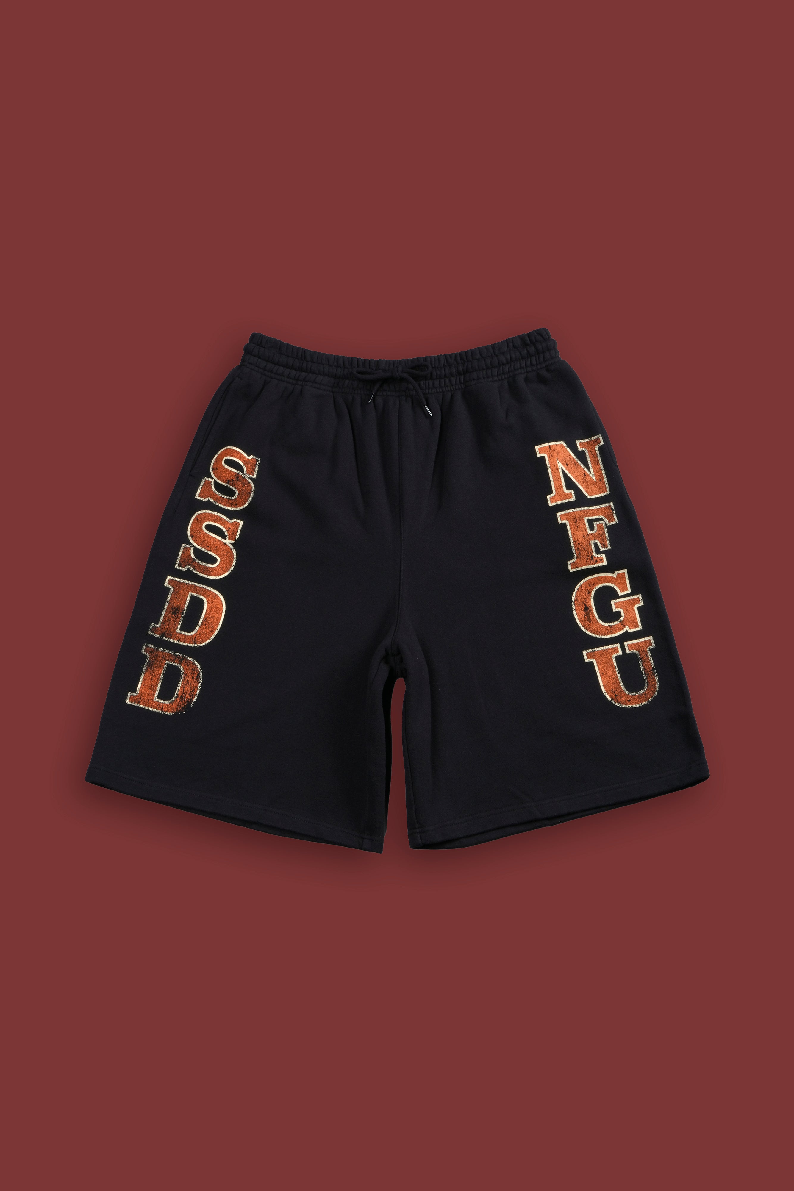 SSDD NFGU Gym Oversized Osiris Sweat Shorts in Black