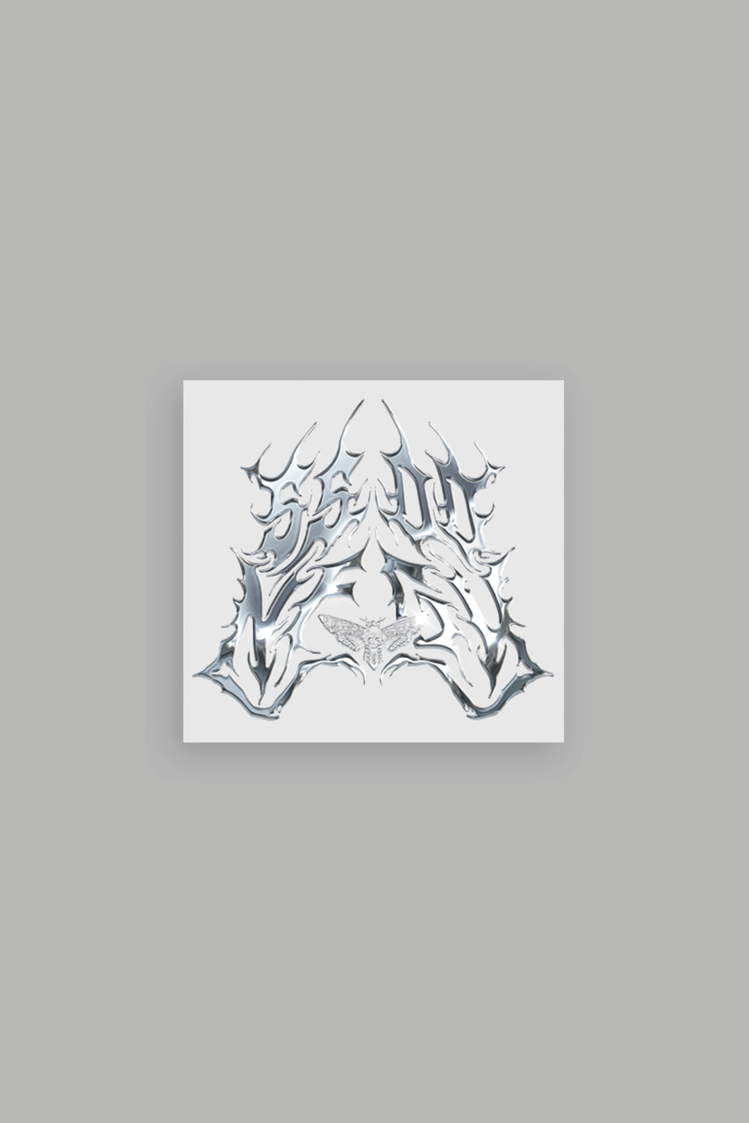 Iron Mantra Sticker in Silver