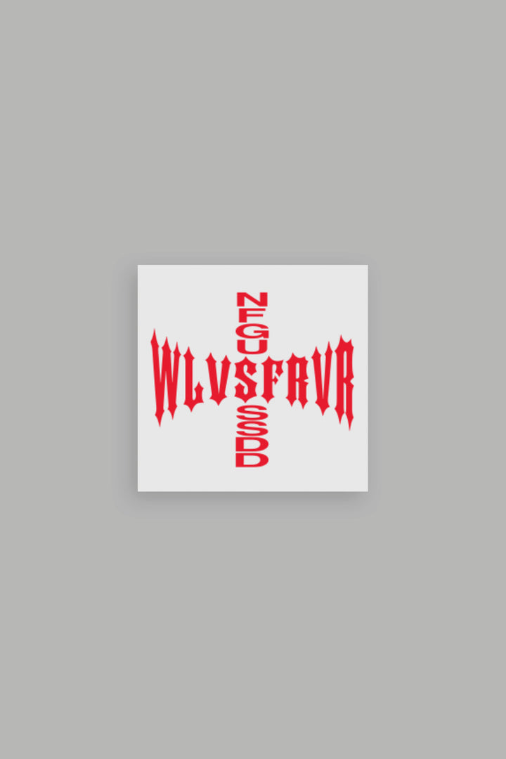 Iron Cross Small Sticker in Red