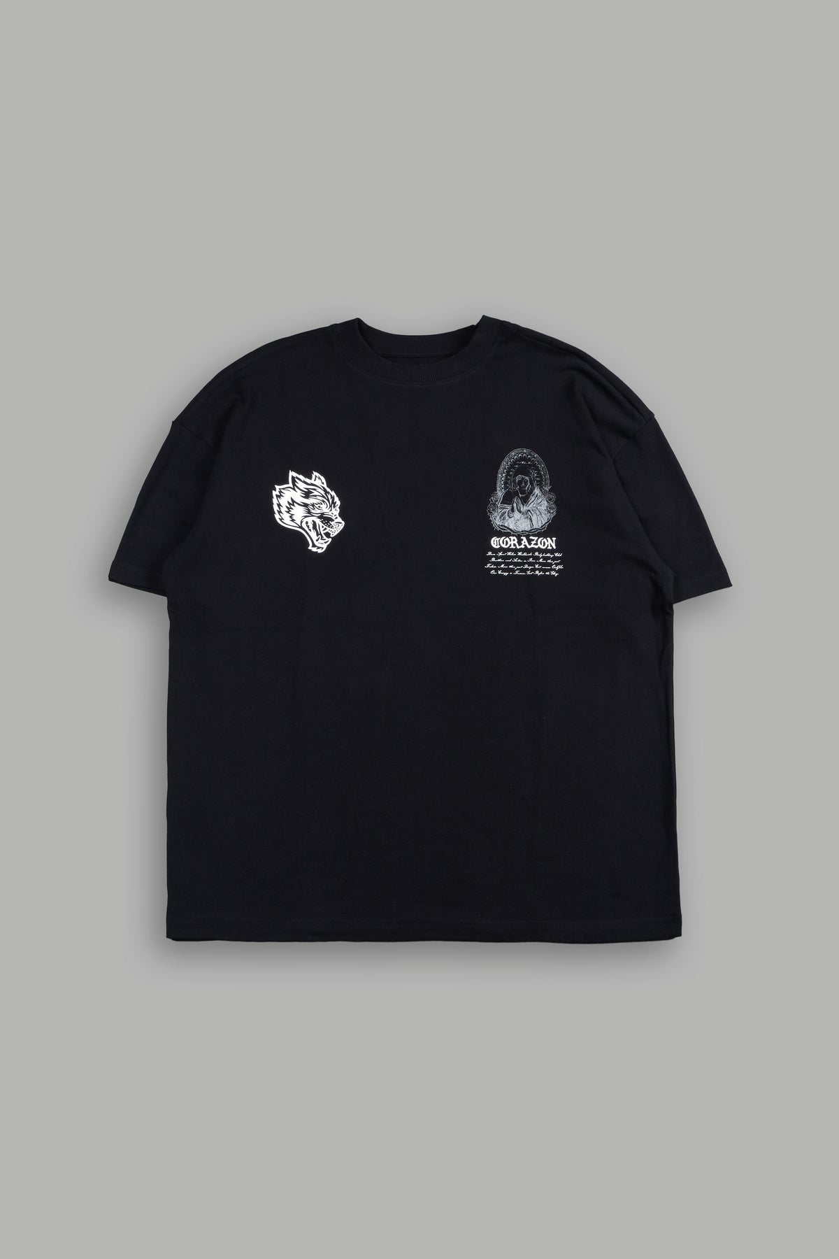 Sacred Lady Premium Oversized Tee In Black
