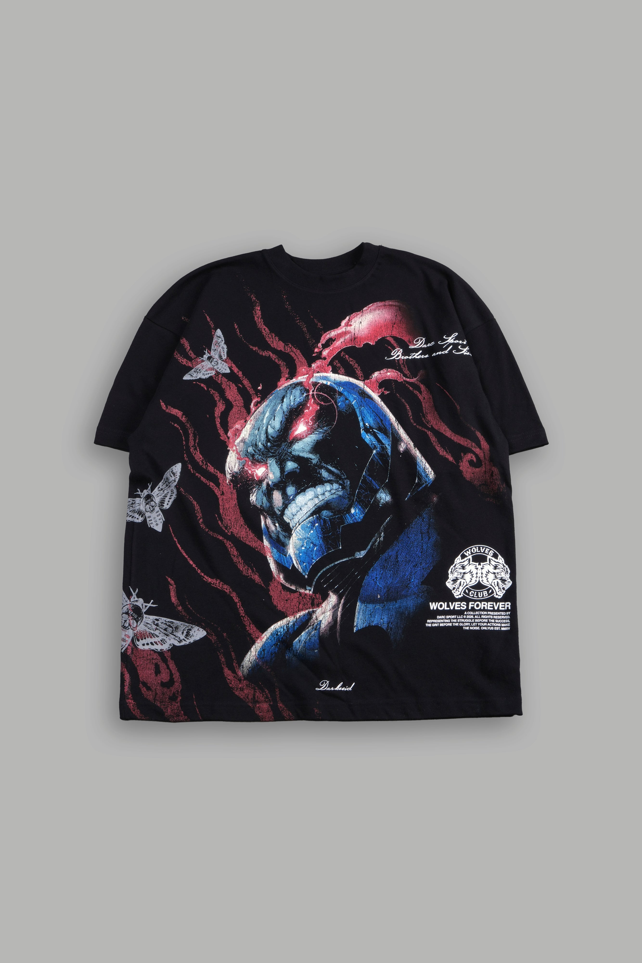 Dark Seid Side-By-Side Series Premium Oversized Tee in Black