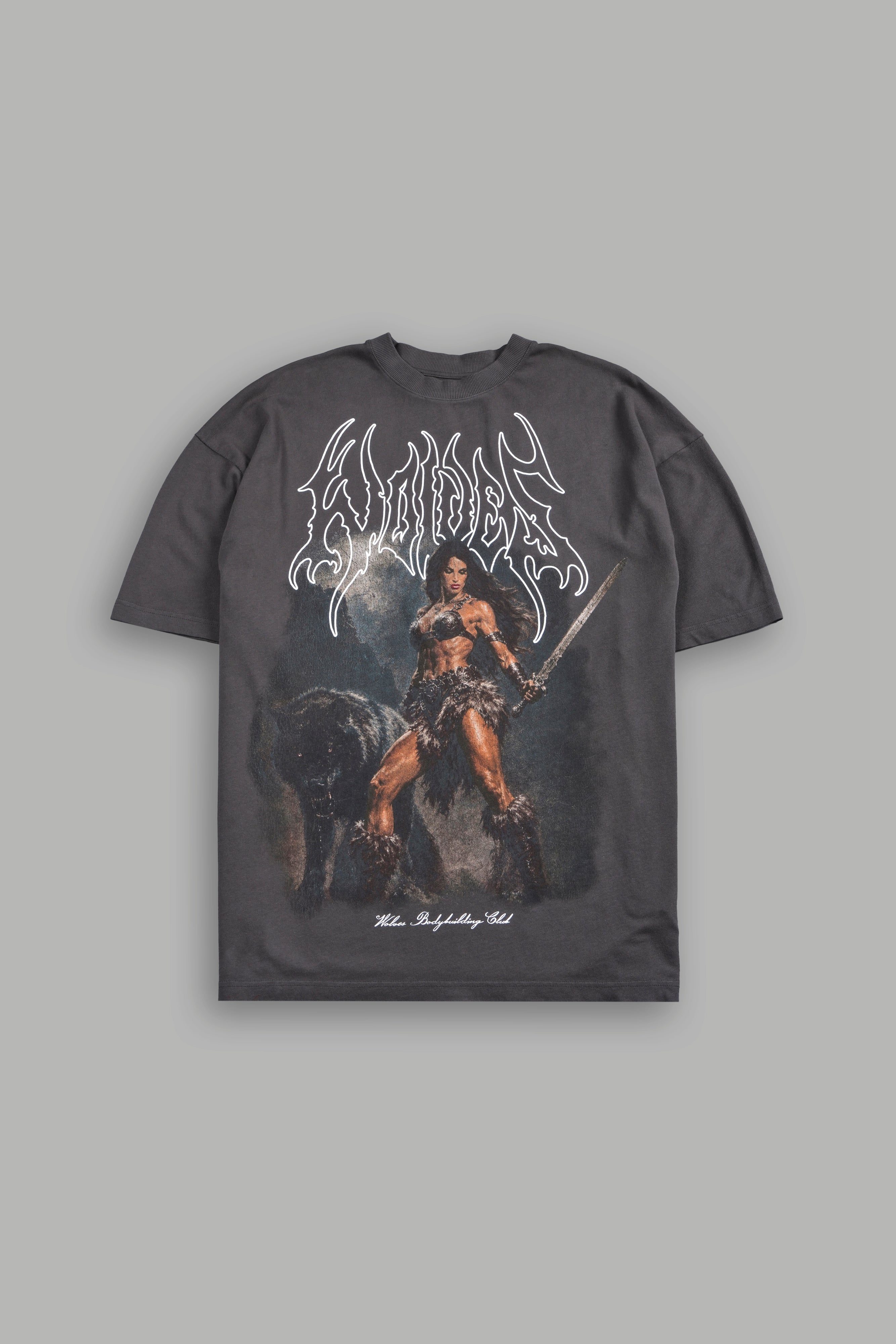 Eduarda Premium Oversized Tee in Wolf Gray