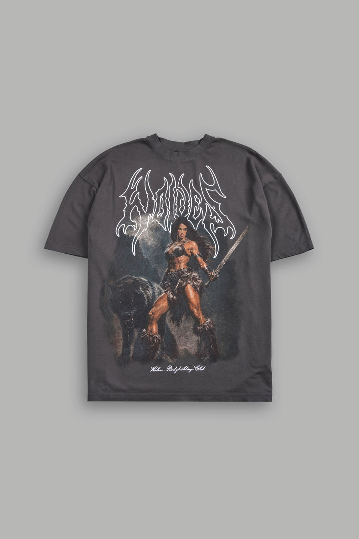 Eduarda Premium Oversized Tee in Wolf Gray