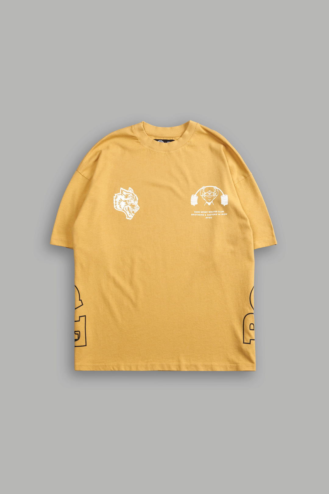 Powerhouse Forever "Premium" Oversized Tee in Golden Yellow