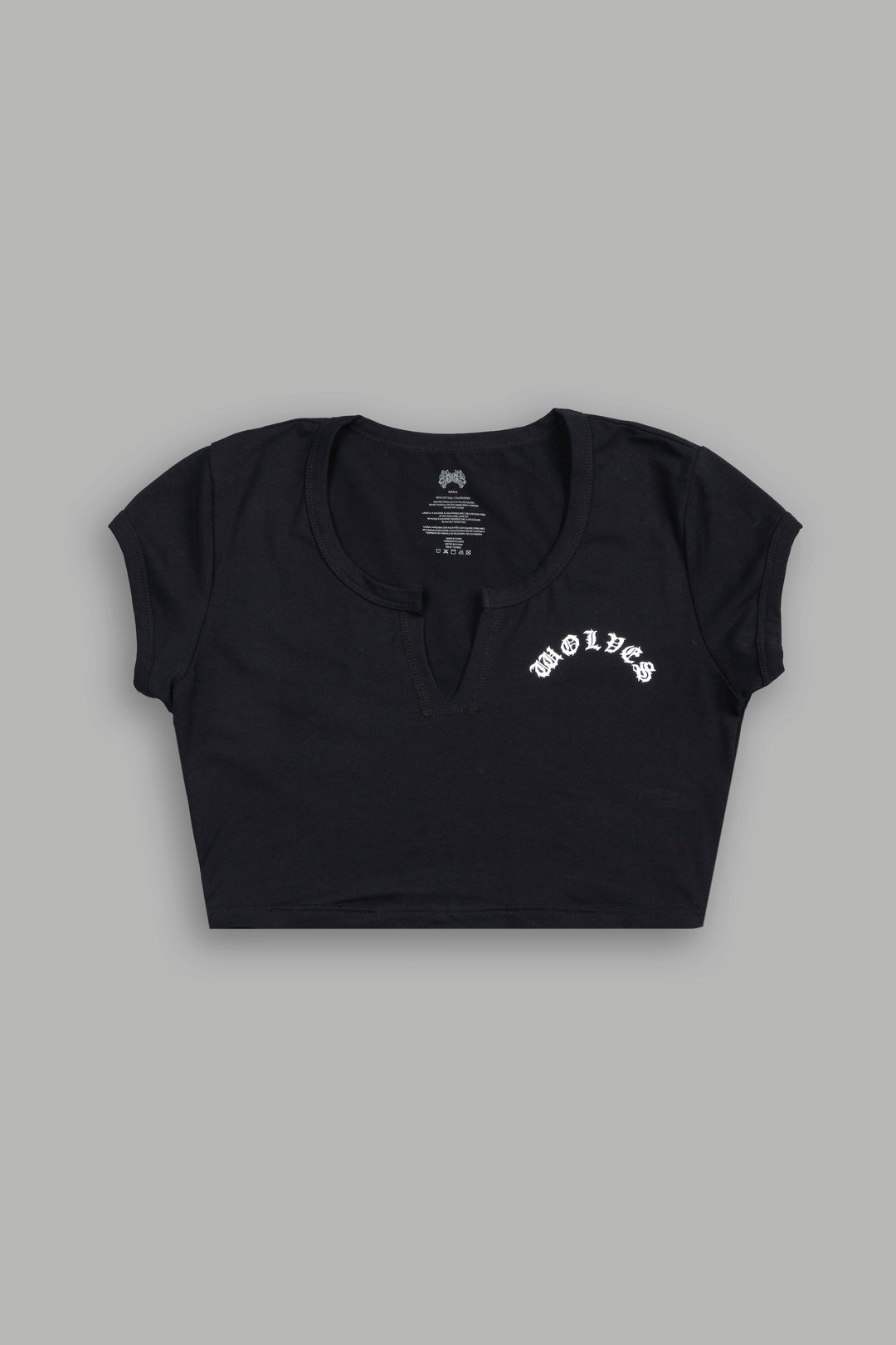Hesh Chopper Thorns Josie Crop Baby Tee In Black