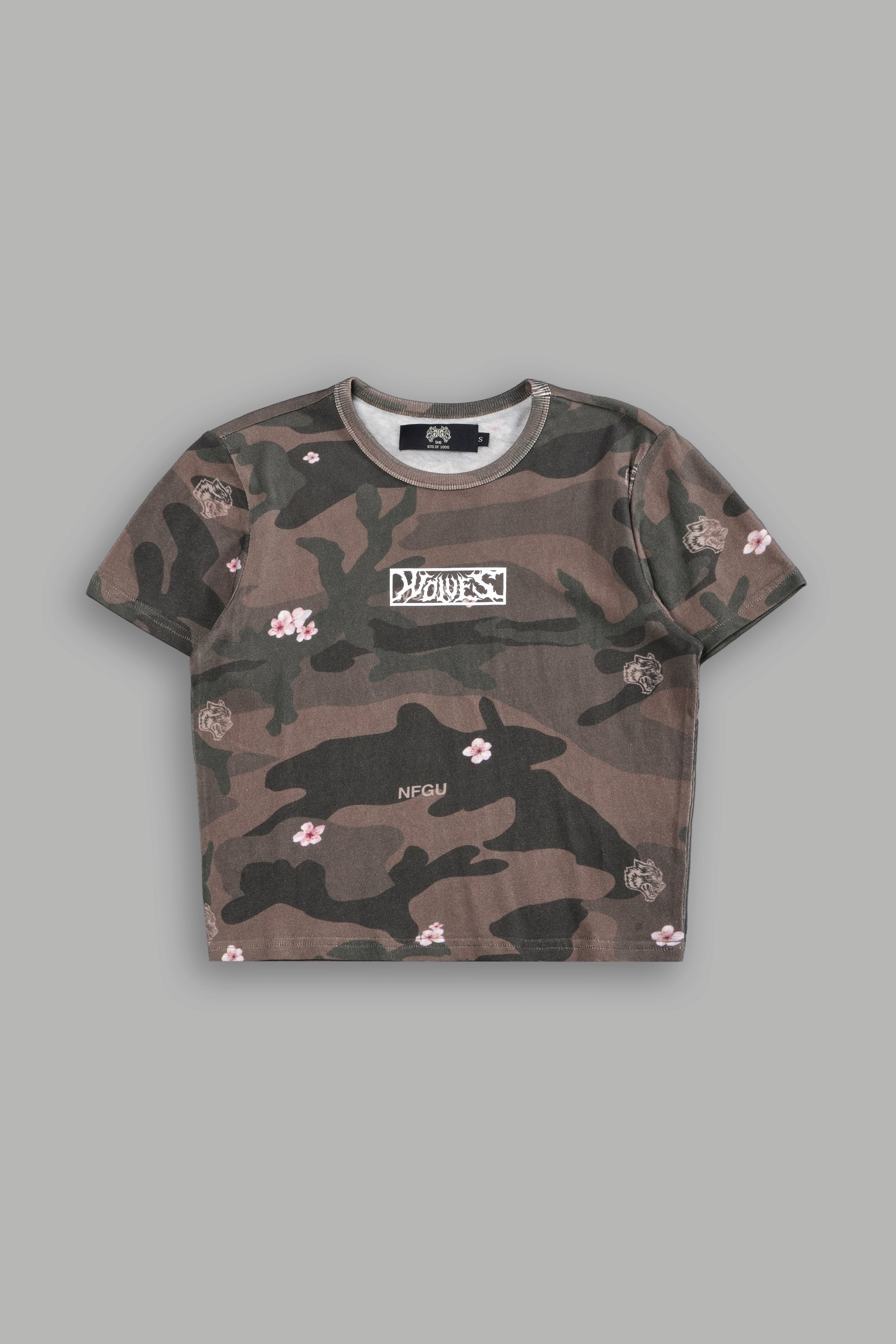 Midnight Wolves "Timeless" Tee in Vintage Blossom Woodland Camo