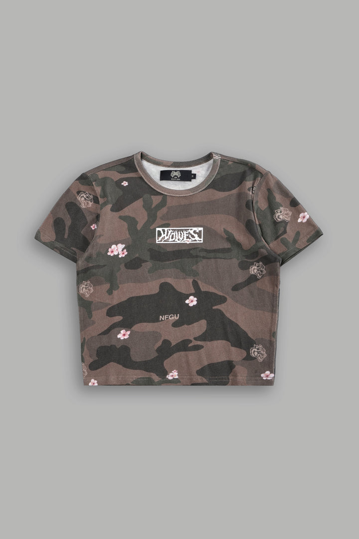Midnight Wolves "Timeless" Tee in Vintage Blossom Woodland Camo