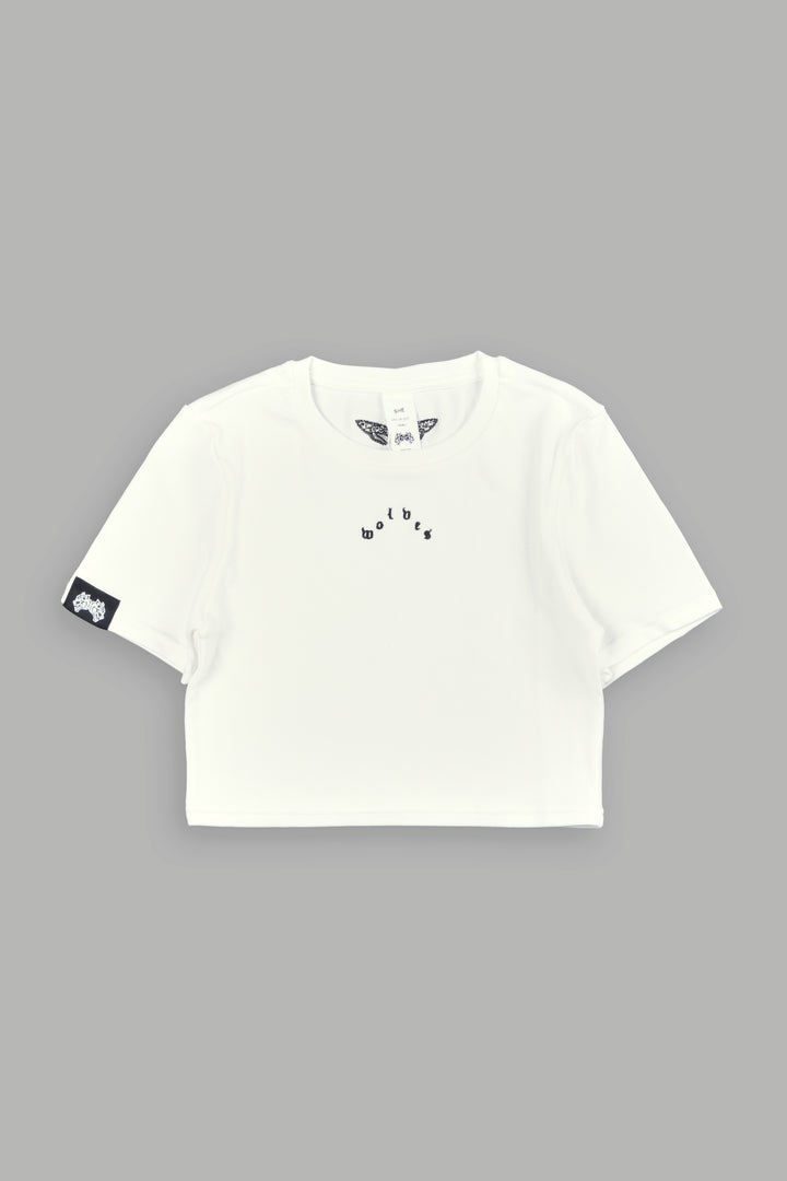 She Pyramid  Ribbed Baby Tee In Stone