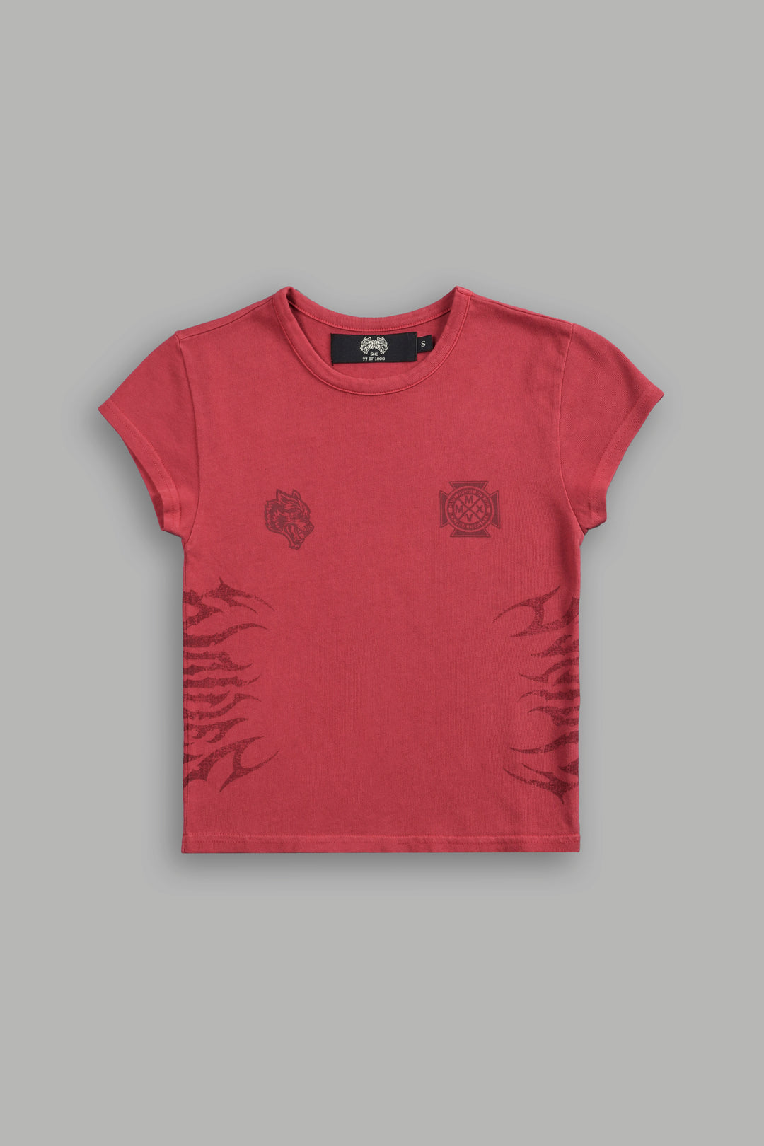 Wolf Iron Baby Tee in Roman Red