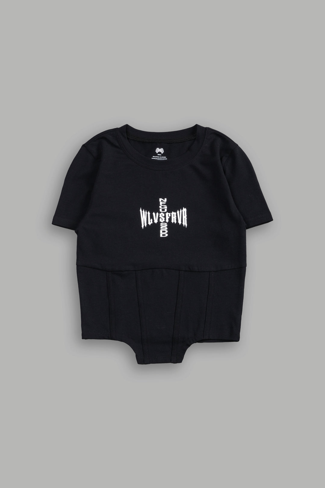 Iron Code Salem Corset Tee in Black