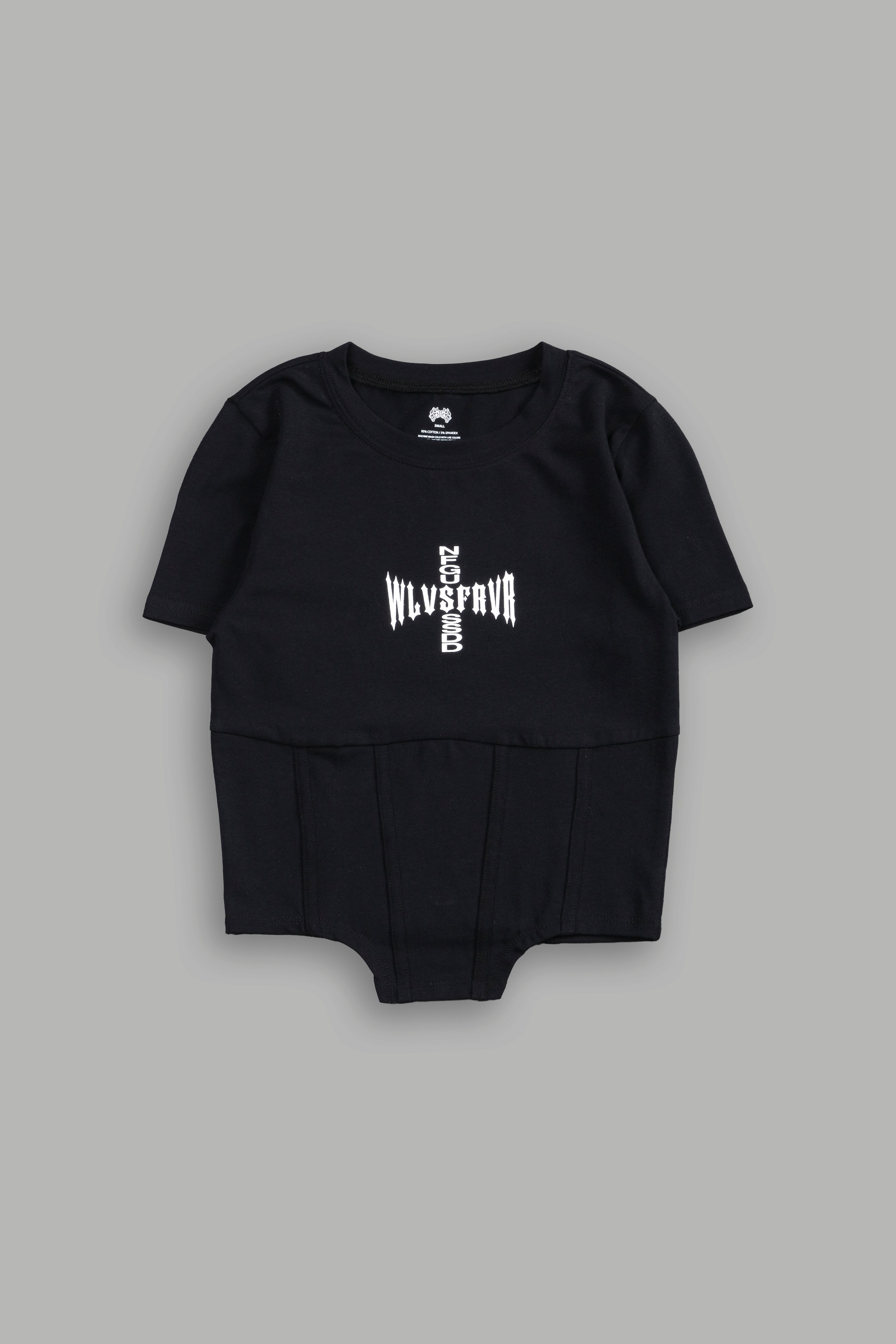 Iron Code Salem Corset Tee in Black