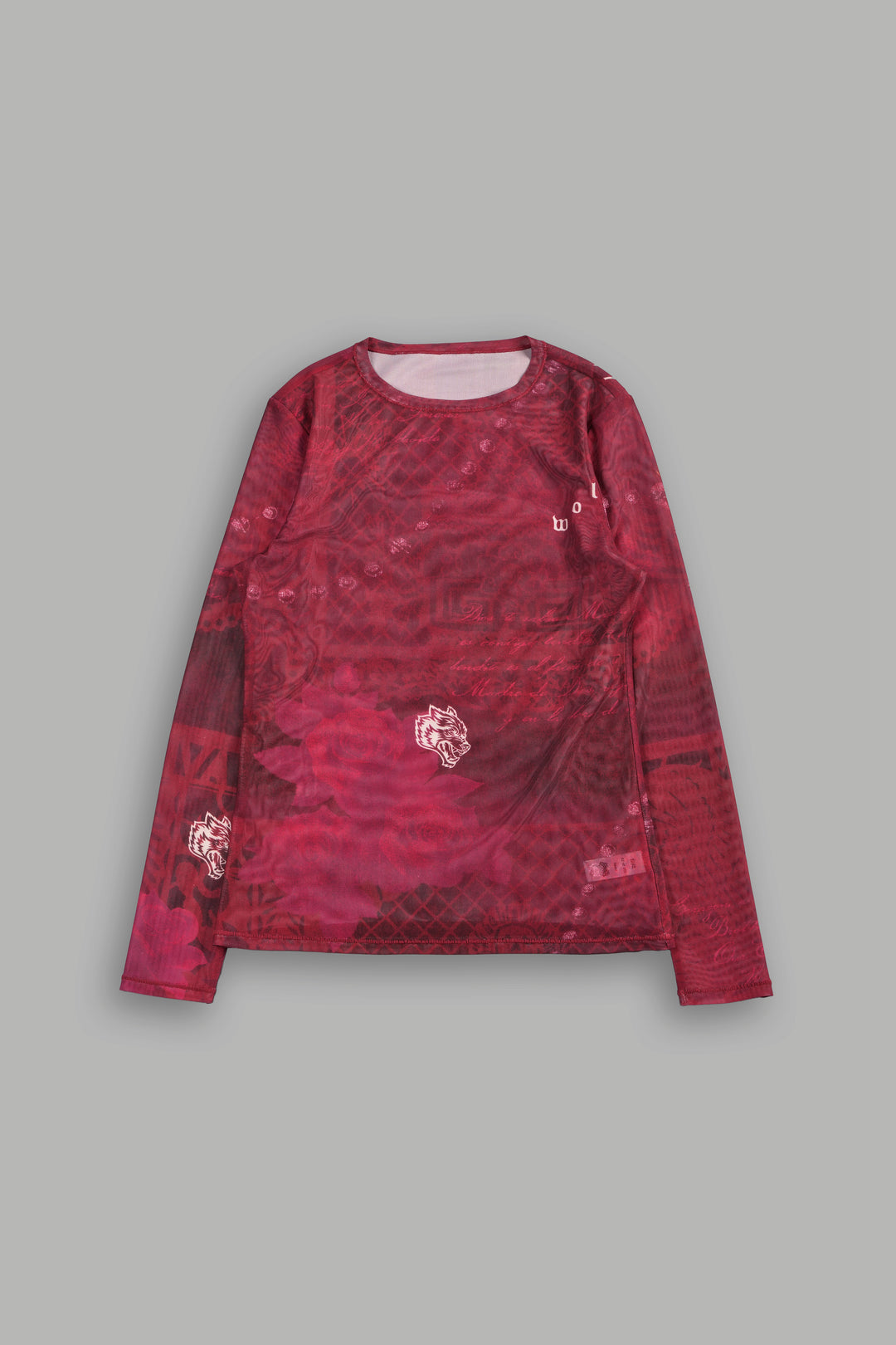 Devocion Eterna Shea Mesh Ls Top In Sacred Sorrow
