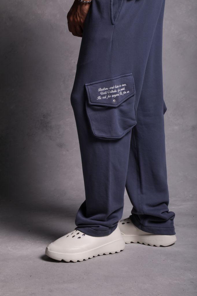 Cerberus Bigelow Cargo Sweat Pants in Norse Blue