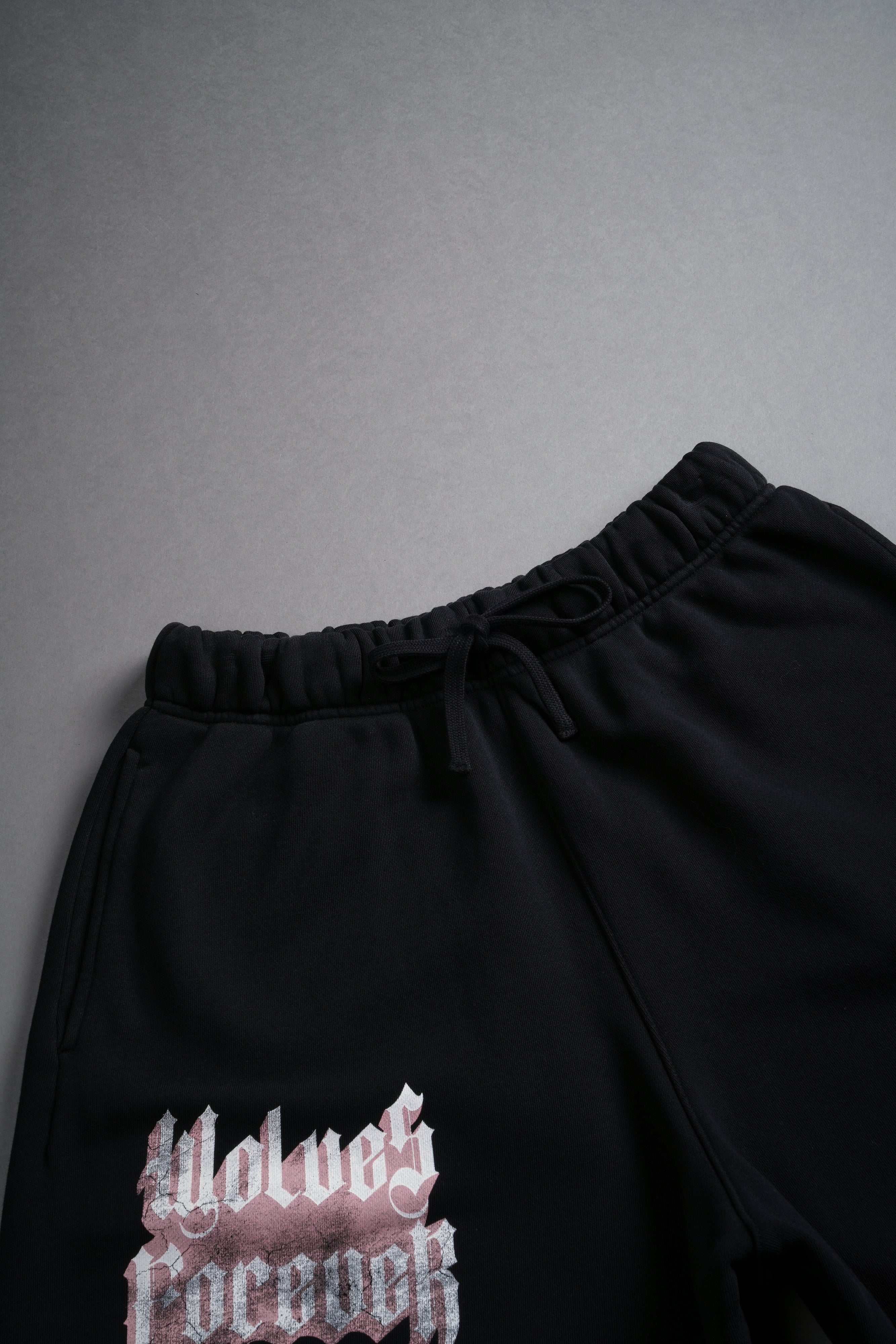 You'll Know Oversized Post Lounge Sweat Shorts in Black