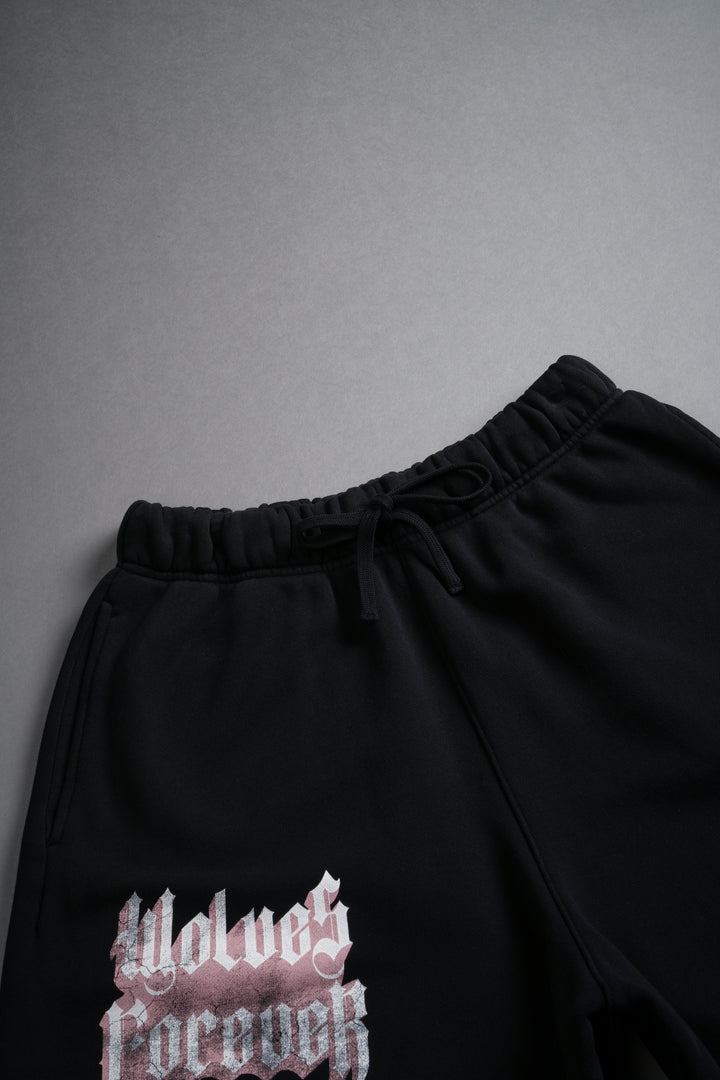 You'll Know Oversized Post Lounge Sweat Shorts in Black