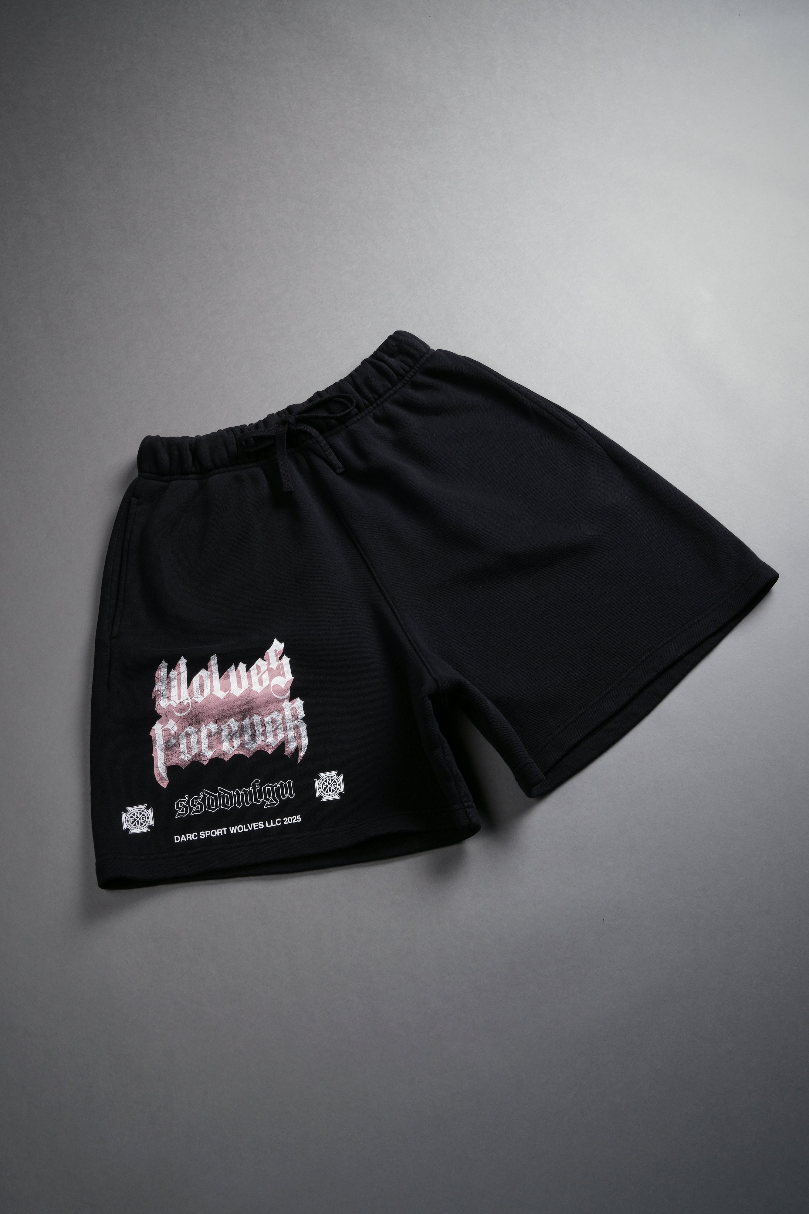 You'll Know Oversized Post Lounge Sweat Shorts in Black