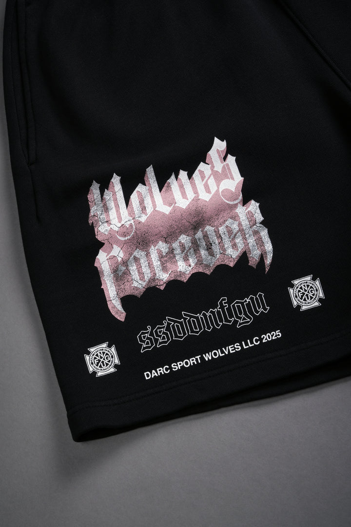 You'll Know Oversized Post Lounge Sweat Shorts in Black