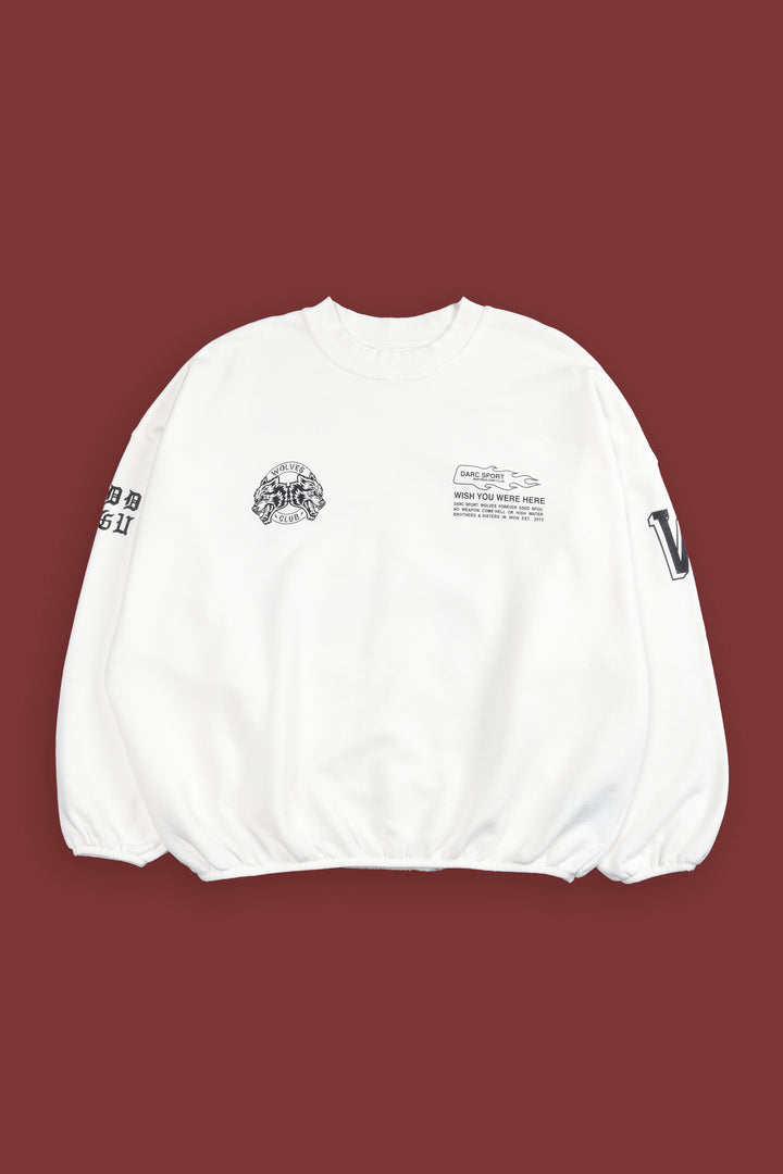 Established S. Hall Unisex Crewneck in Cream