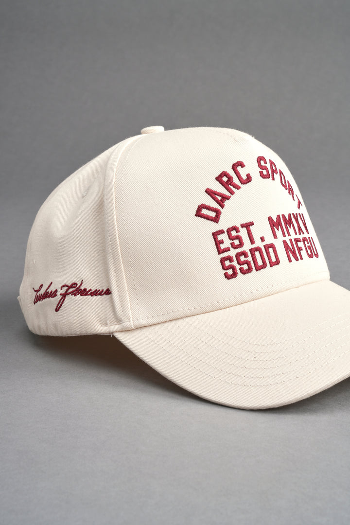 Darc Sport Wolves 5 Panel Hat in Cream