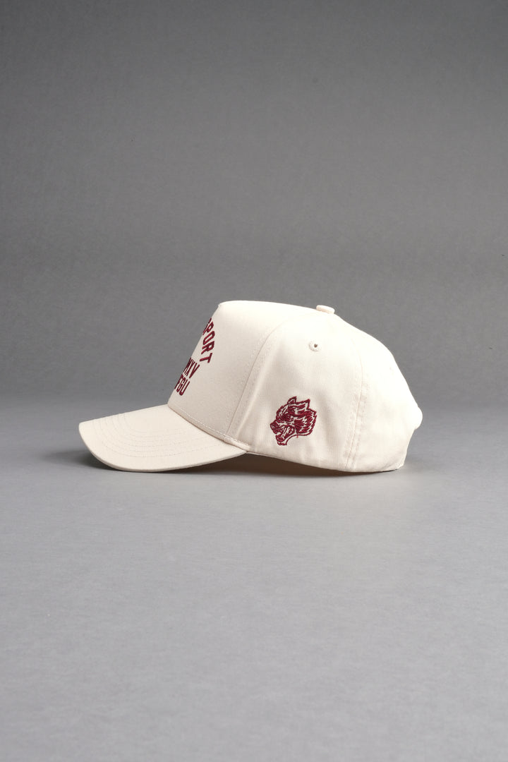 Darc Sport Wolves 5 Panel Hat in Cream