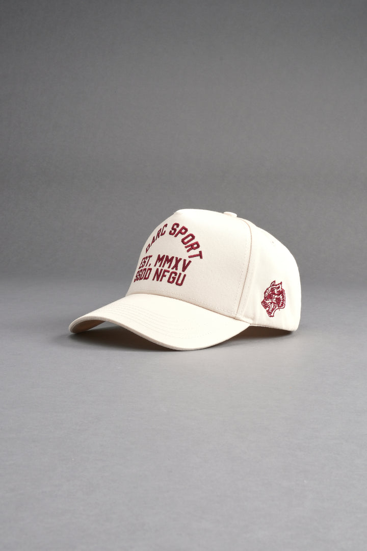 Darc Sport Wolves 5 Panel Hat in Cream
