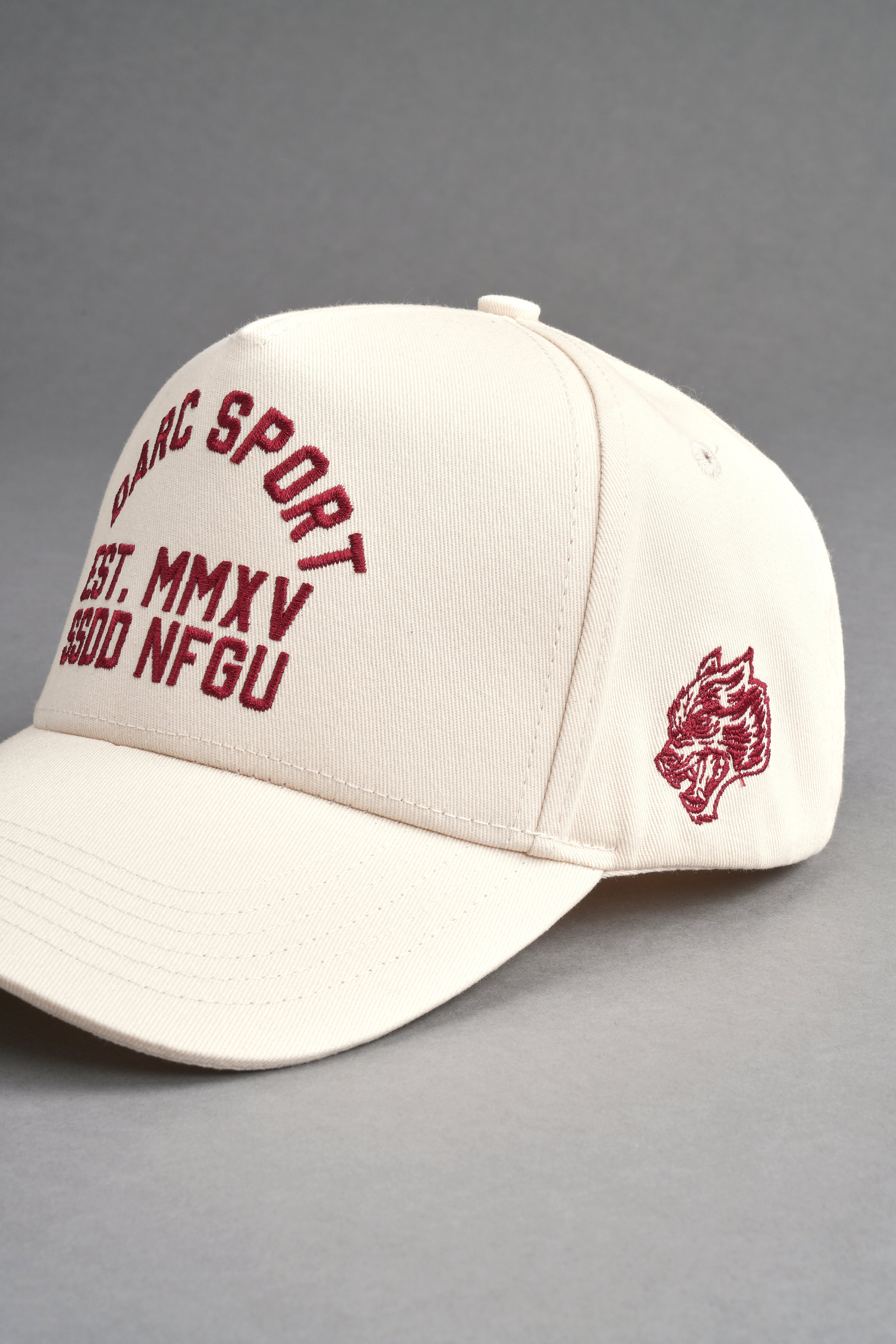 Darc Sport Wolves 5 Panel Hat in Cream