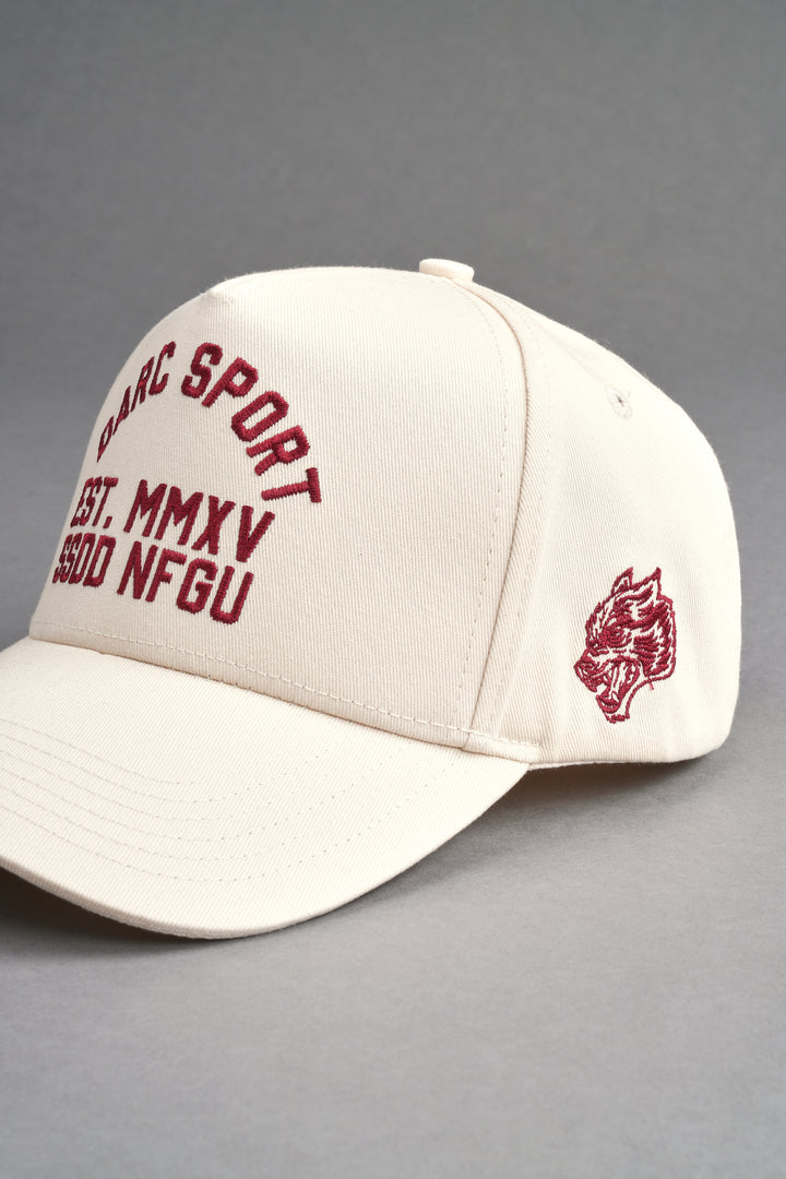 Darc Sport Wolves 5 Panel Hat in Cream