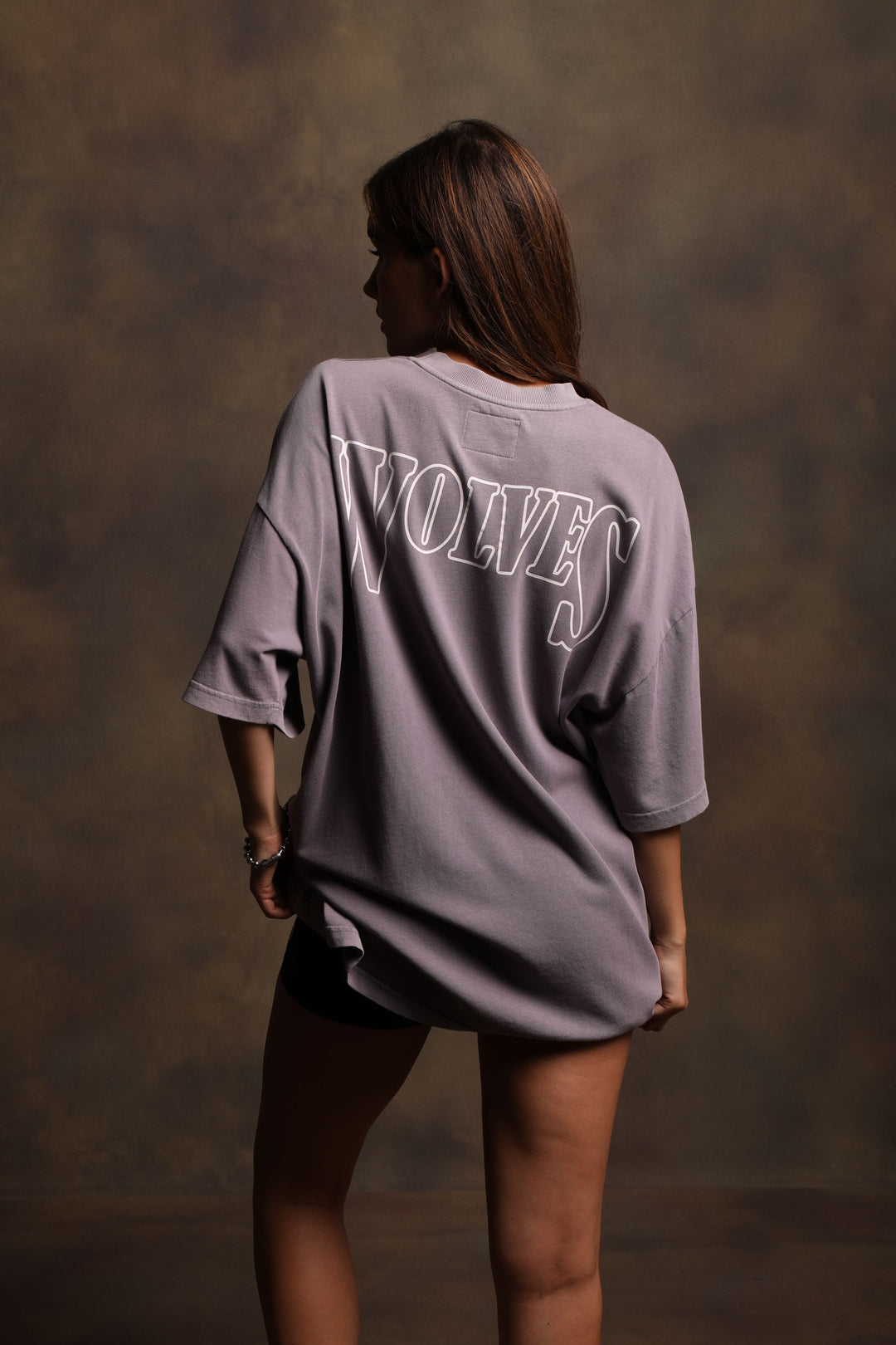 She's Gritty "Premium Vintage" Pump Cover Tee in Purple Stone