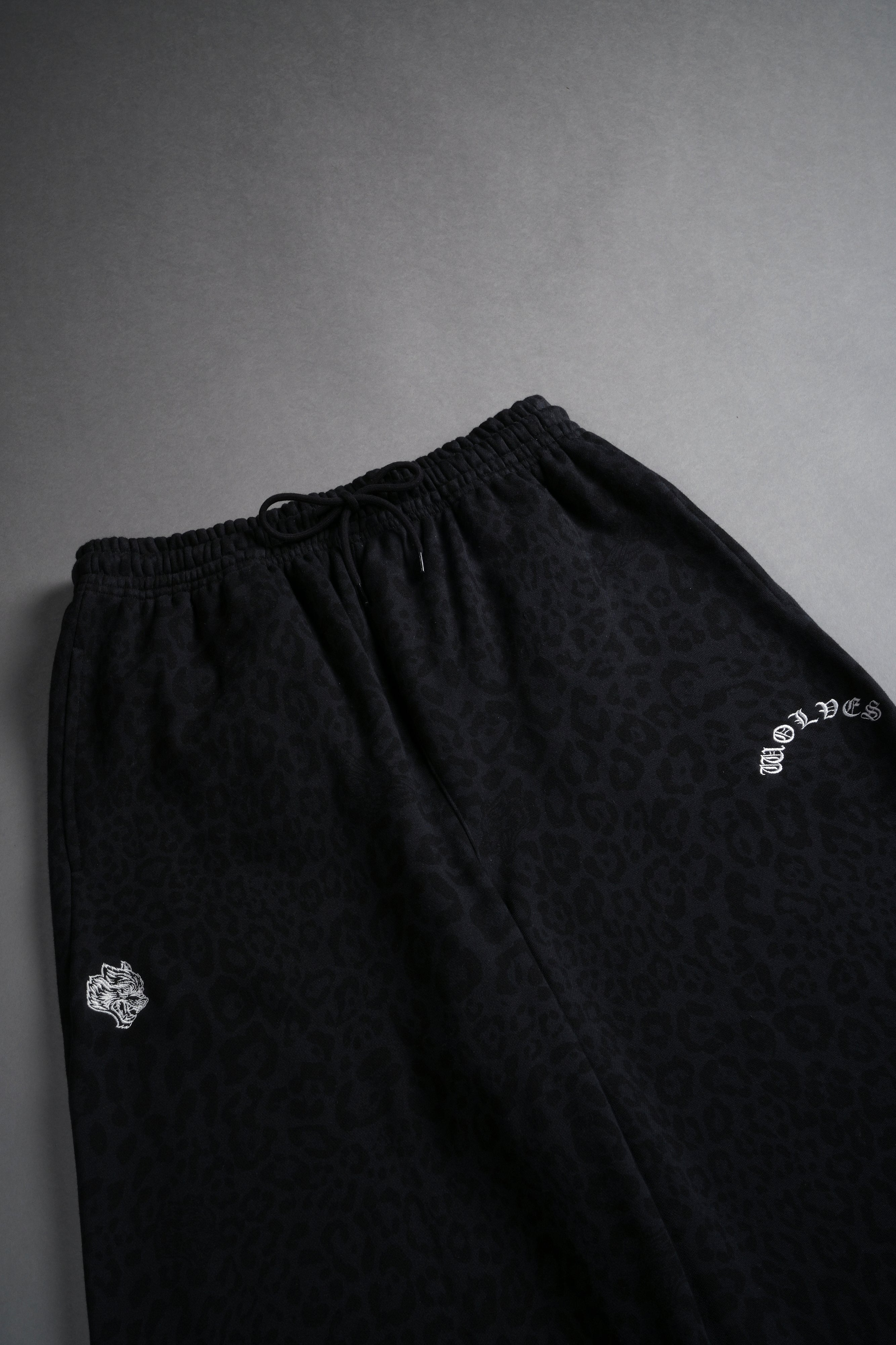 Always Oversized Omen Sweat Pants in Charcoal Leopard