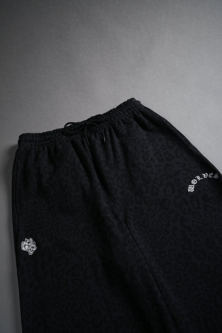 Always Oversized Omen Sweat Pants in Charcoal Leopard