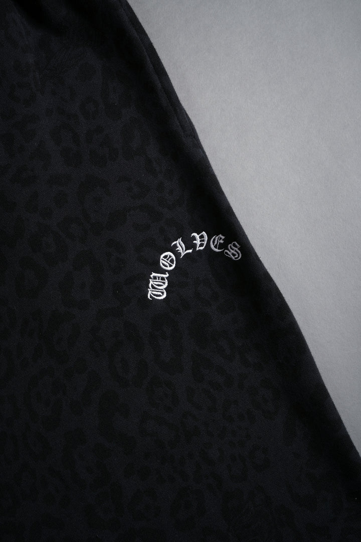 Always Oversized Omen Sweat Pants in Charcoal Leopard