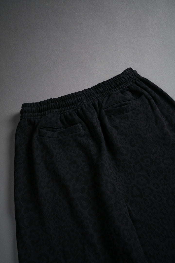 Always Oversized Omen Sweat Pants in Charcoal Leopard