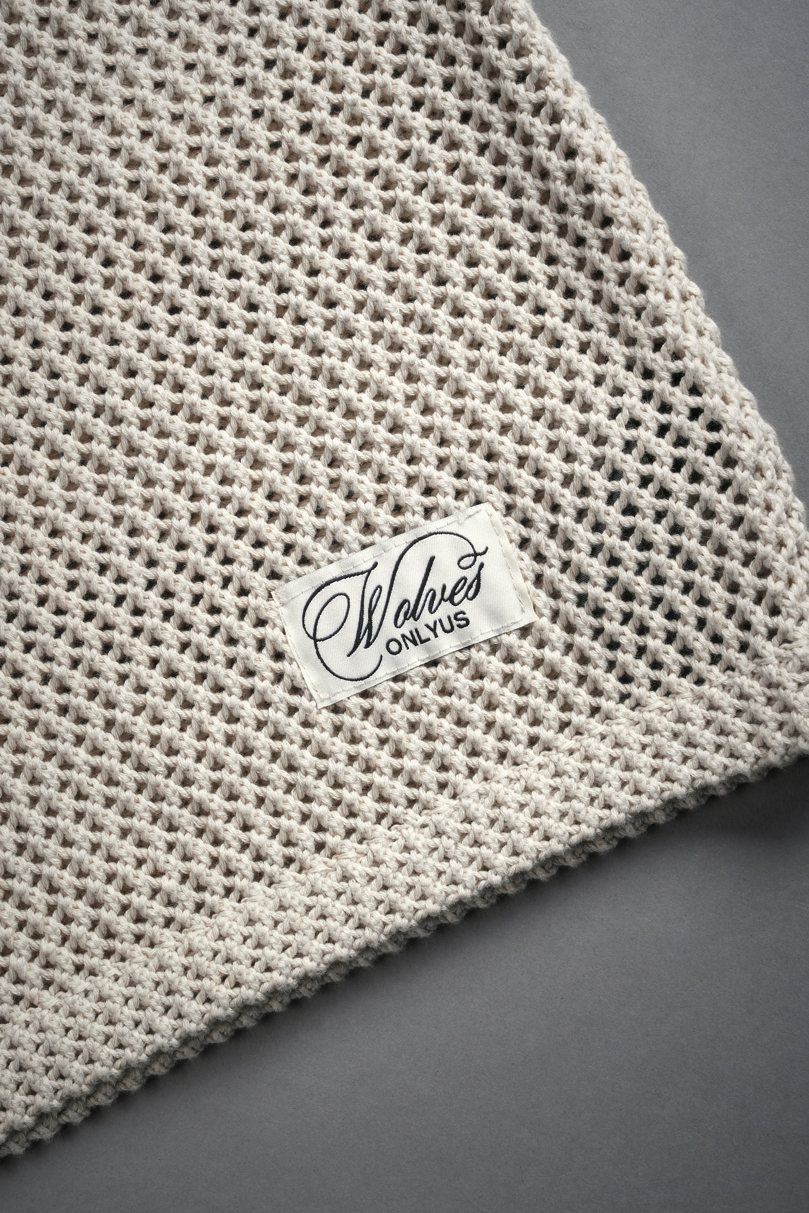 Wolves Only Us Satva Knit S/S V2 Shirt in Marled Cream