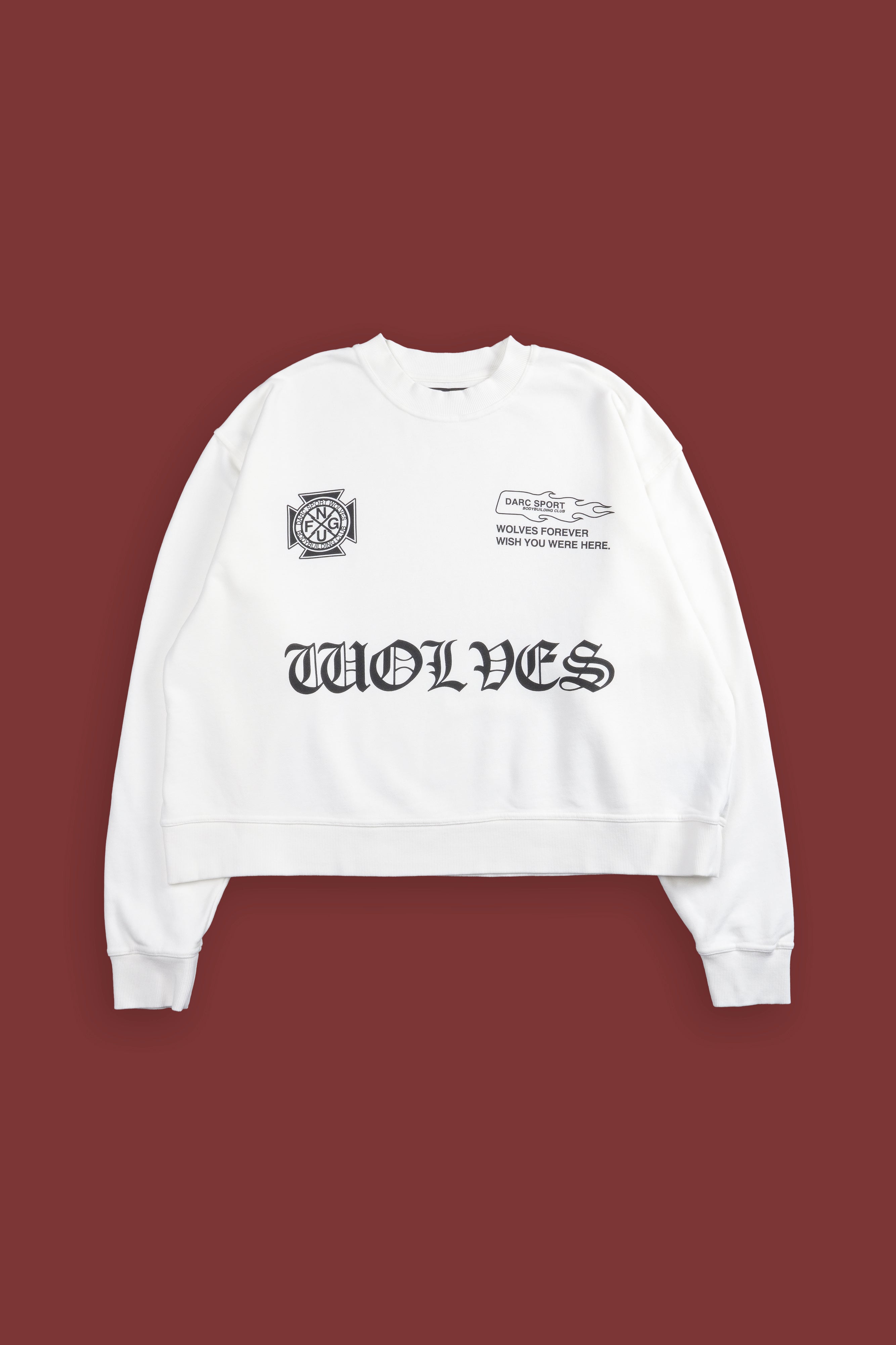 Forged "Box Cut" London Crewneck in Cream