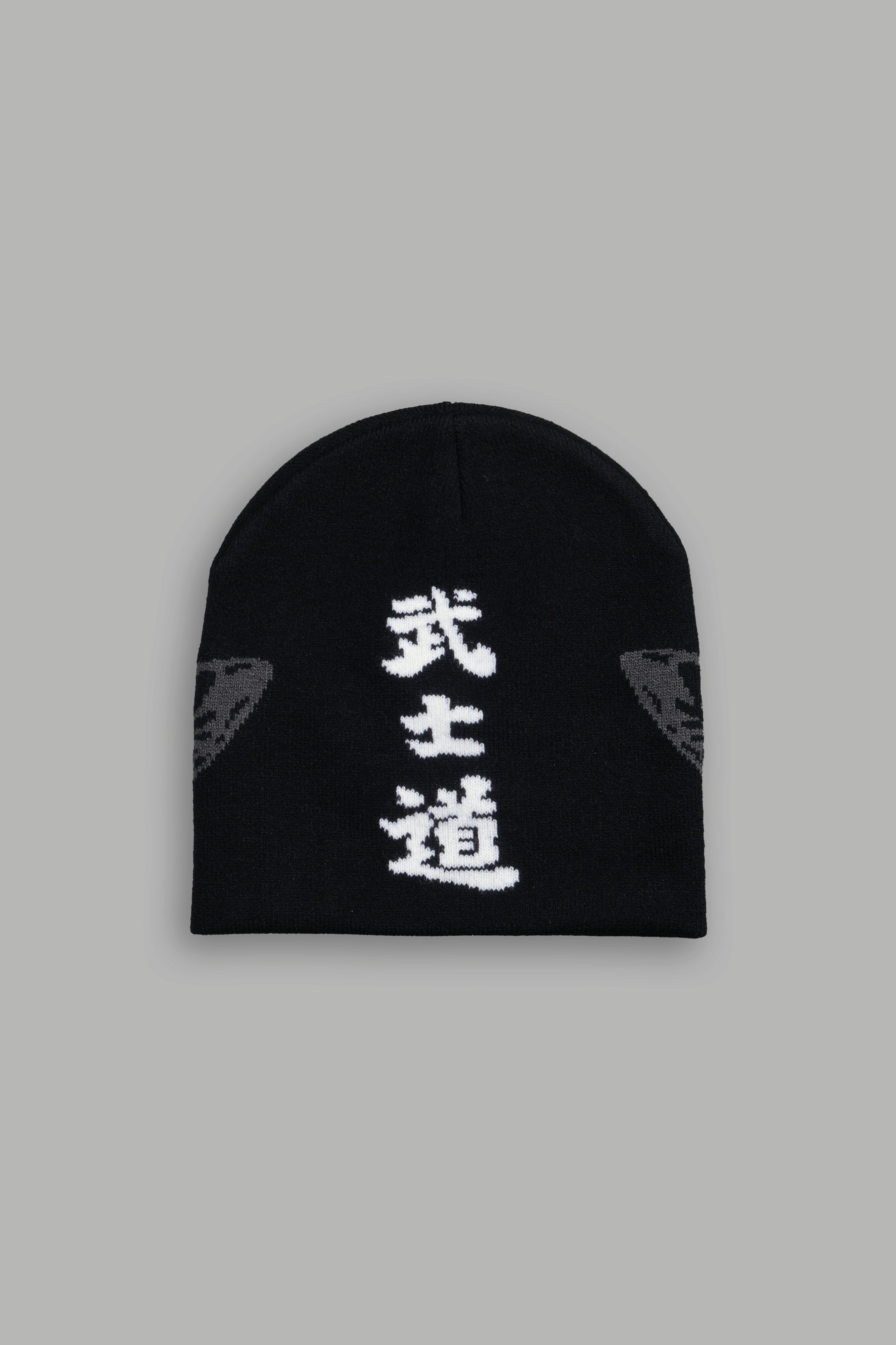 Moth Kanji Cap Beanie in Black