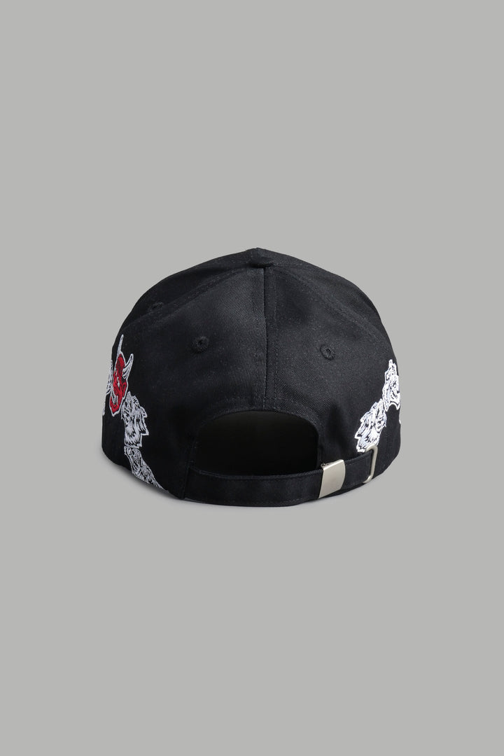 Surrounded Oni 5 Panel Hat in Black